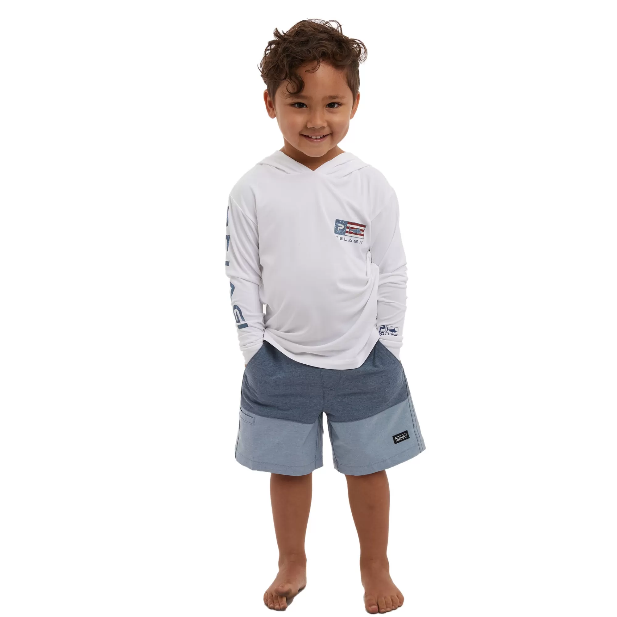 Pelagic Kids 3T - 5T>Americamo Kid's Aquatek Icon White