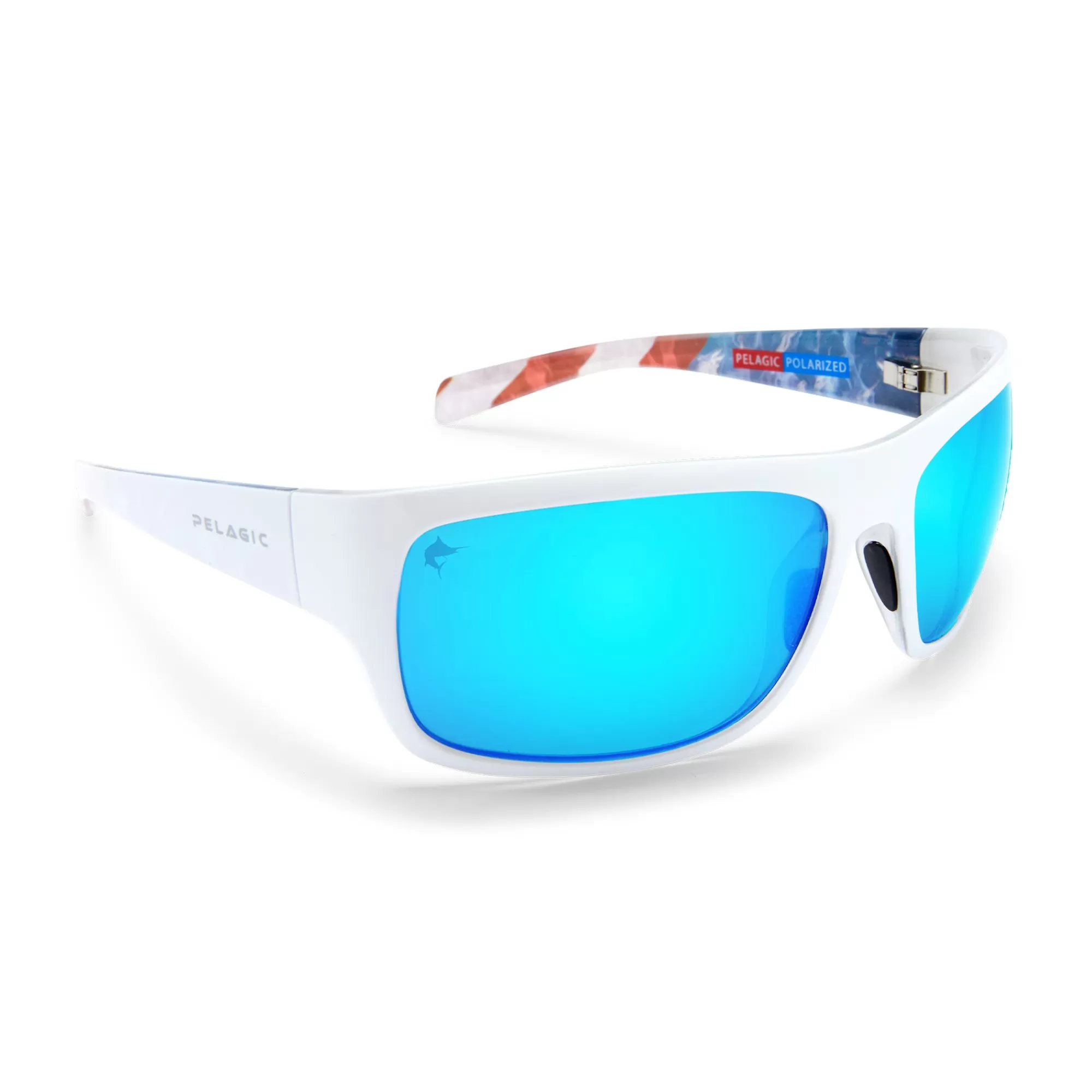 Pelagic Technology>Americamo Lighthouse - Polarized Mineral Glass White Americamo - Blue Mirror