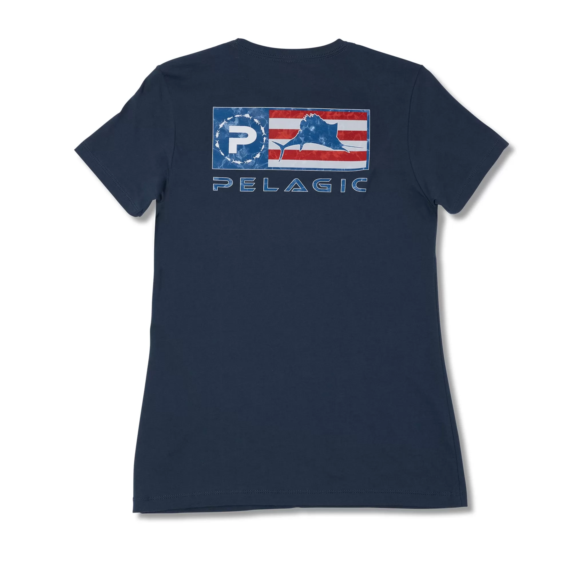 Pelagic T-Shirts & Tank Tops>Americamo Ws Americamo Icon Smokey Blue