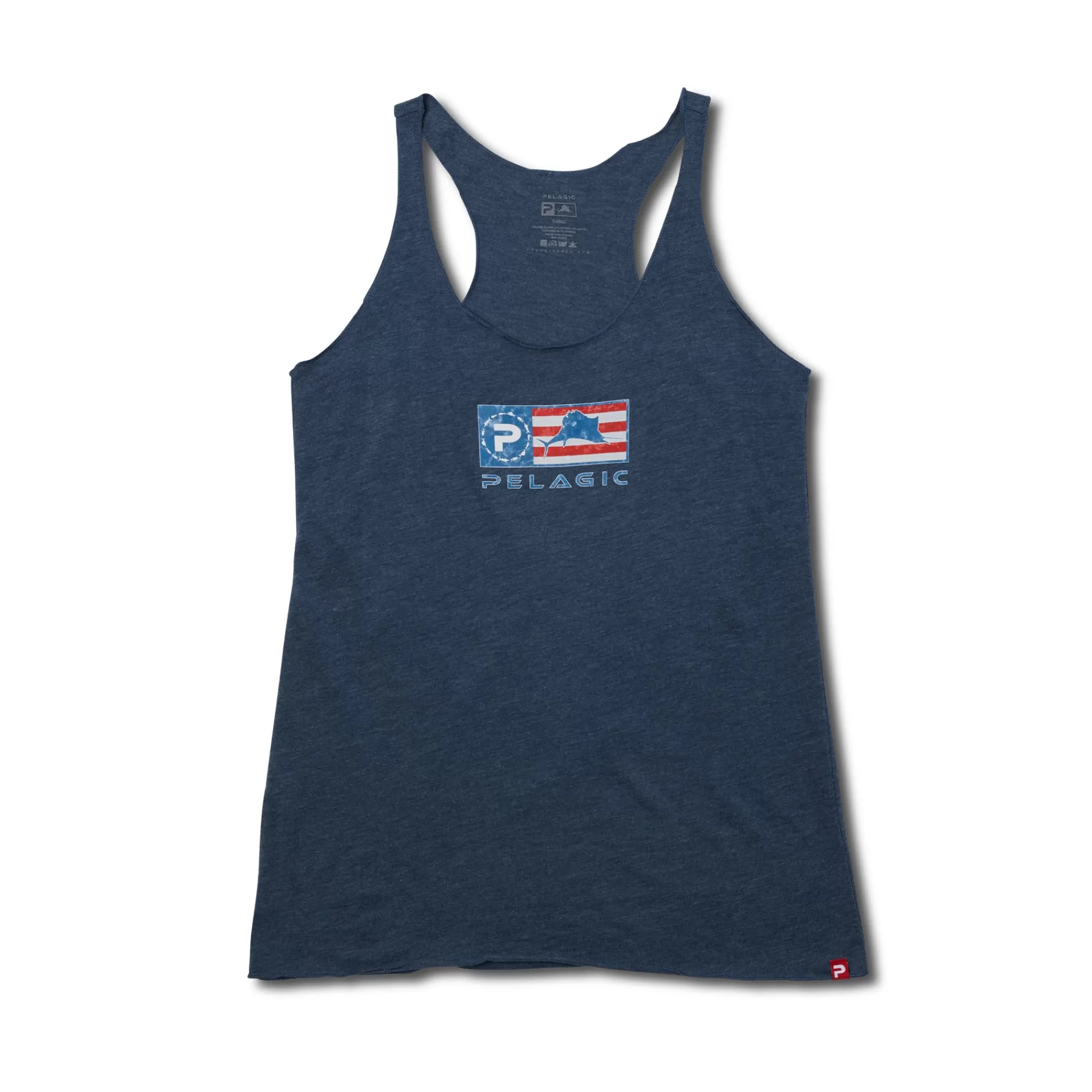 Pelagic T-Shirts & Tank Tops>Americamo Ws Americamo Icon Smokey Blue