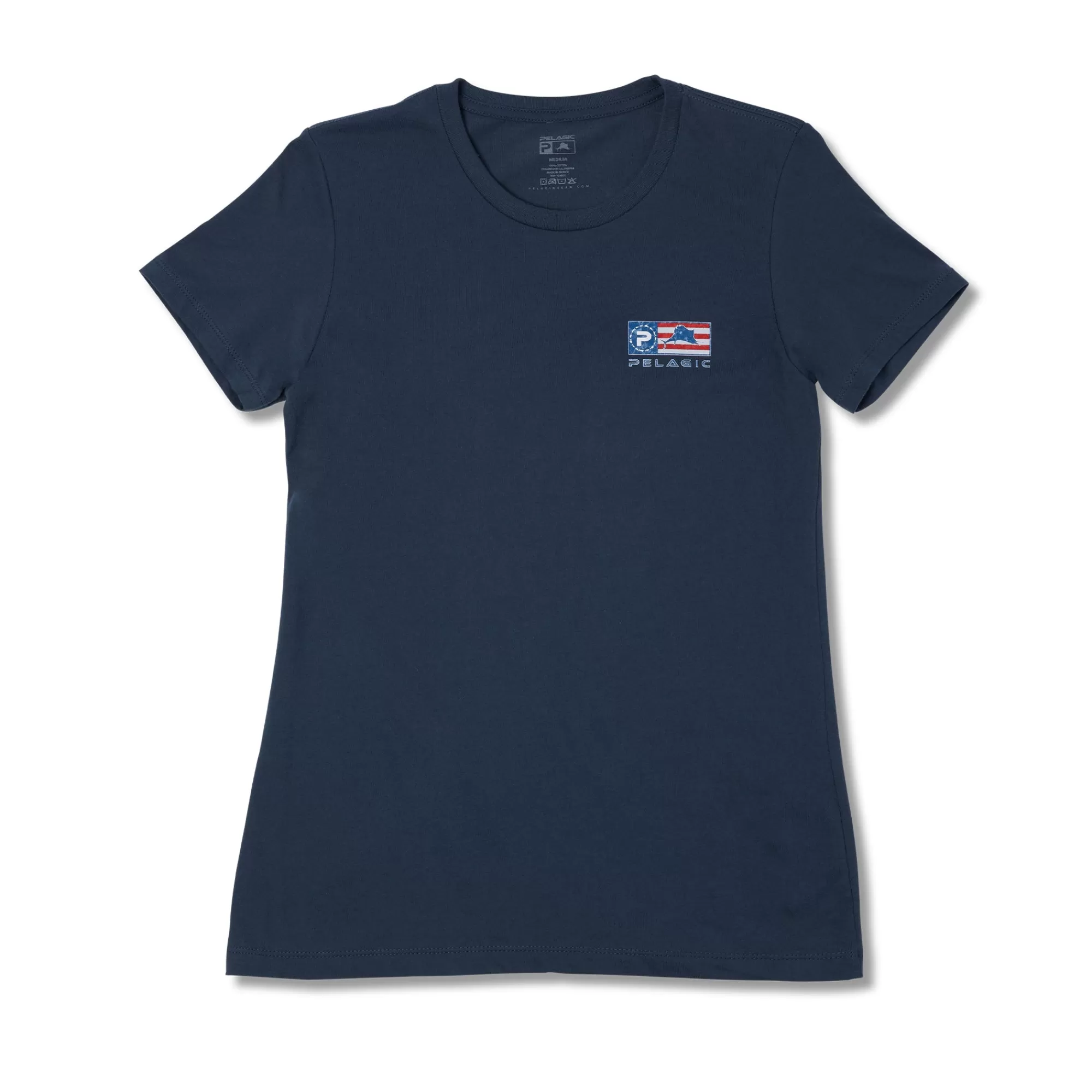 Pelagic T-Shirts & Tank Tops>Americamo Ws Americamo Icon Smokey Blue