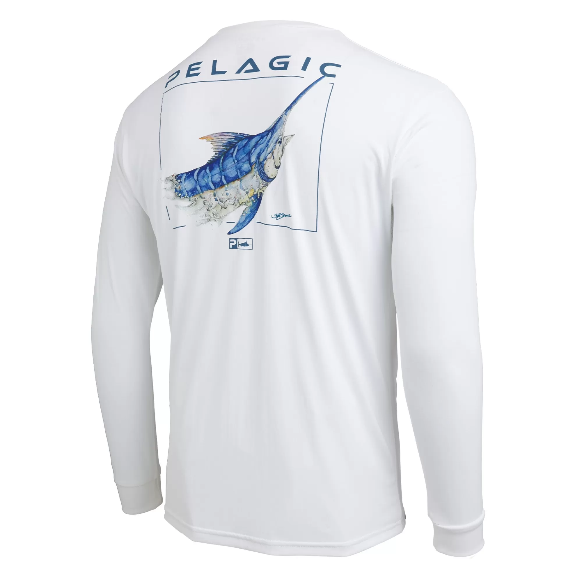 Pelagic Fishing Shirts>Aquatek Goione Marlin White