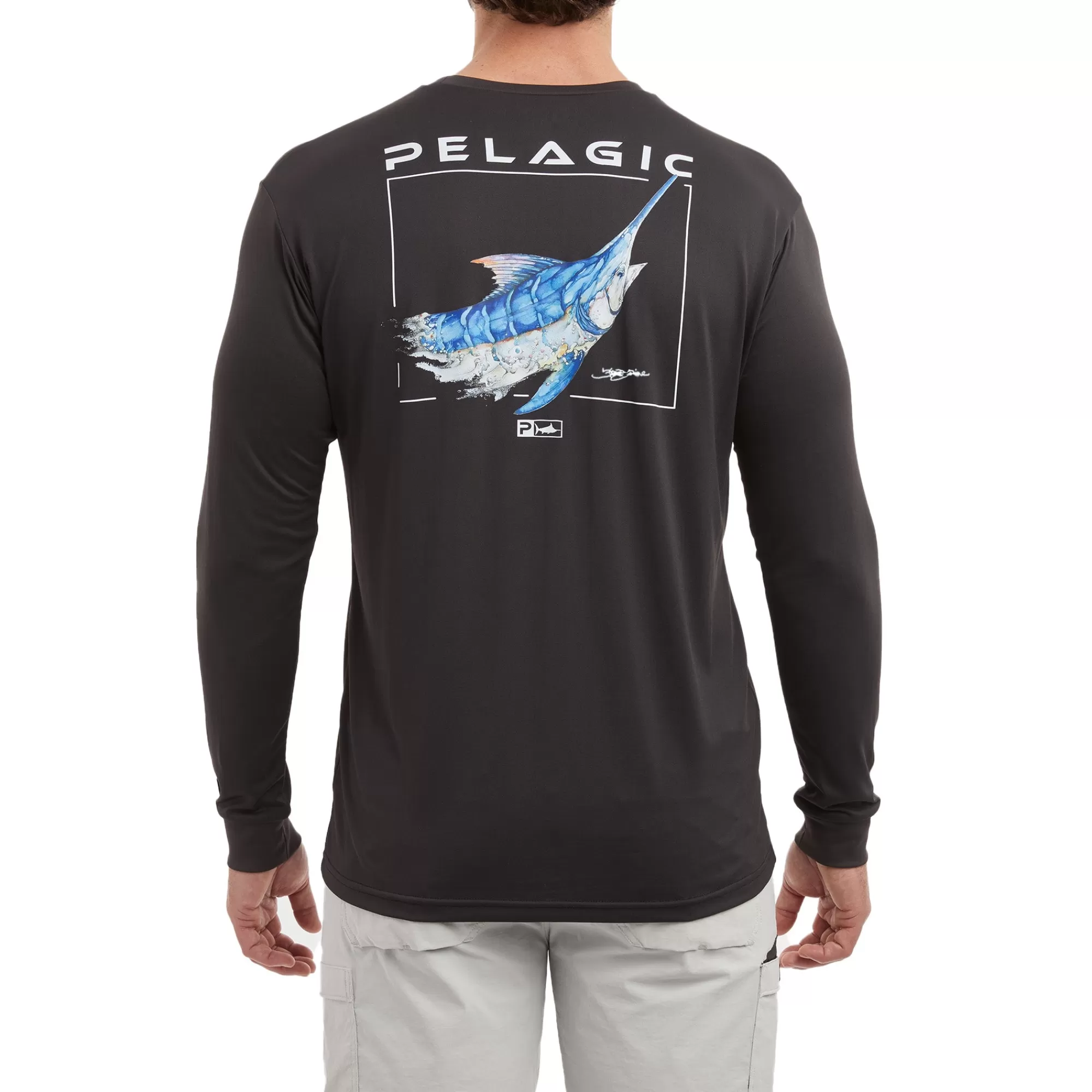 Pelagic Fishing Shirts>Aquatek Goione Marlin Black