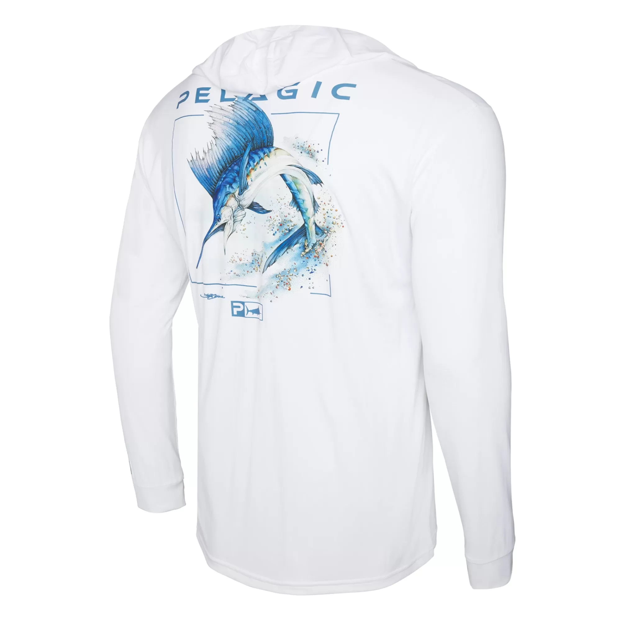 Pelagic Fishing Shirts>Aquatek Goione Sailfish White