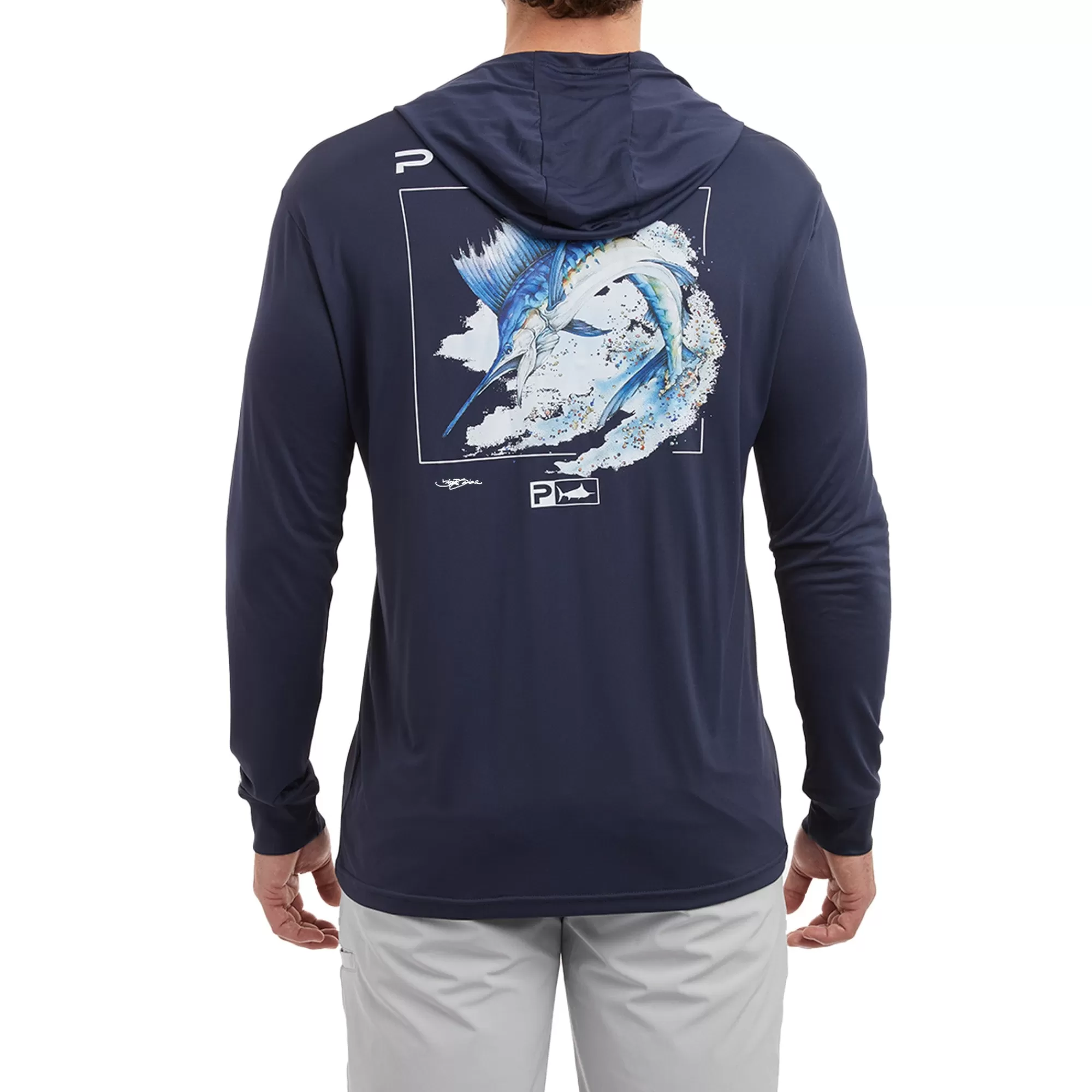 Pelagic Fishing Shirts>Aquatek Goione Sailfish Navy