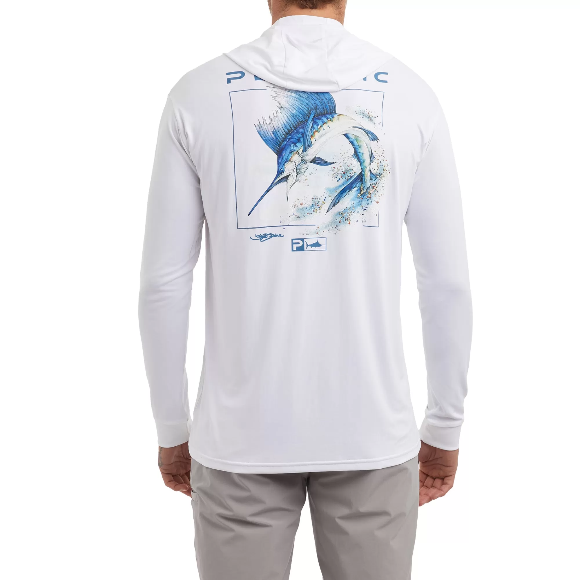 Pelagic Fishing Shirts>Aquatek Goione Sailfish White