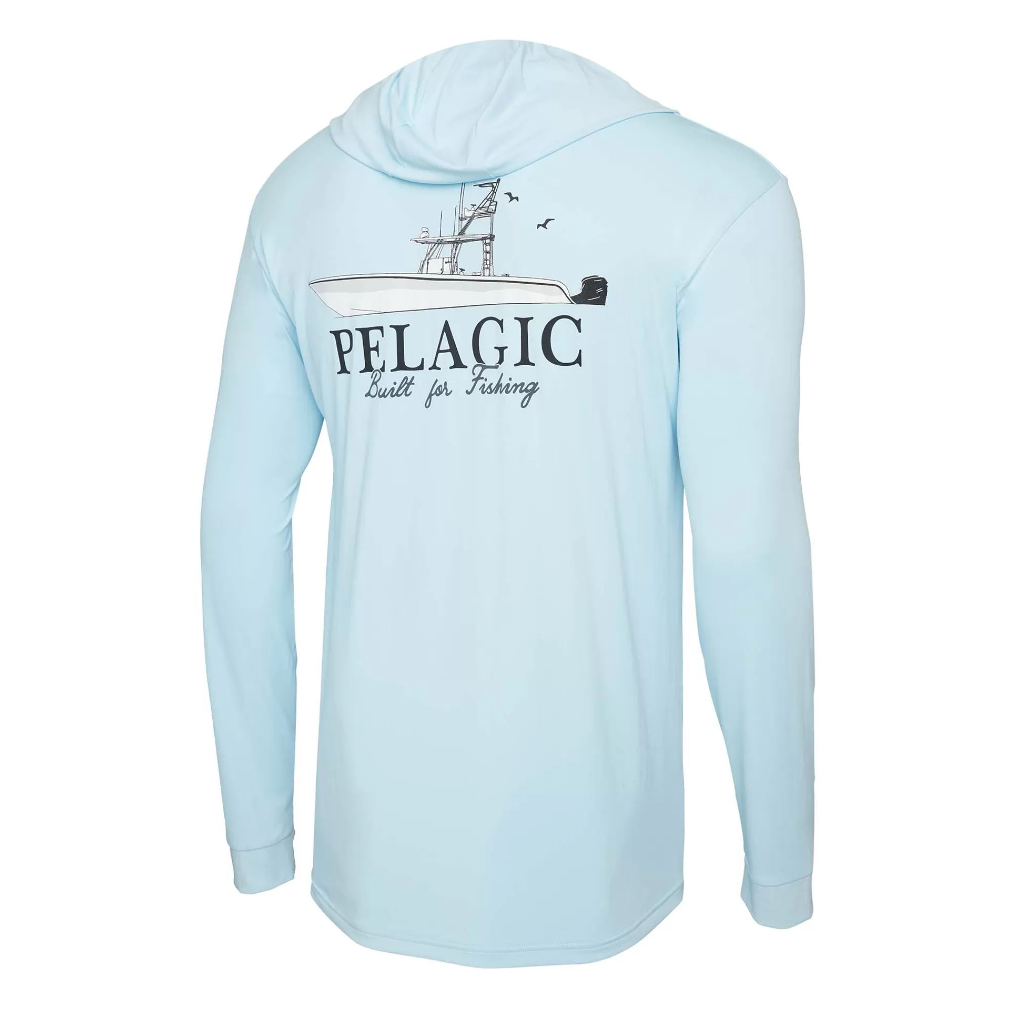 Pelagic Fishing Shirts>Aquatek Let's Go Light Blue