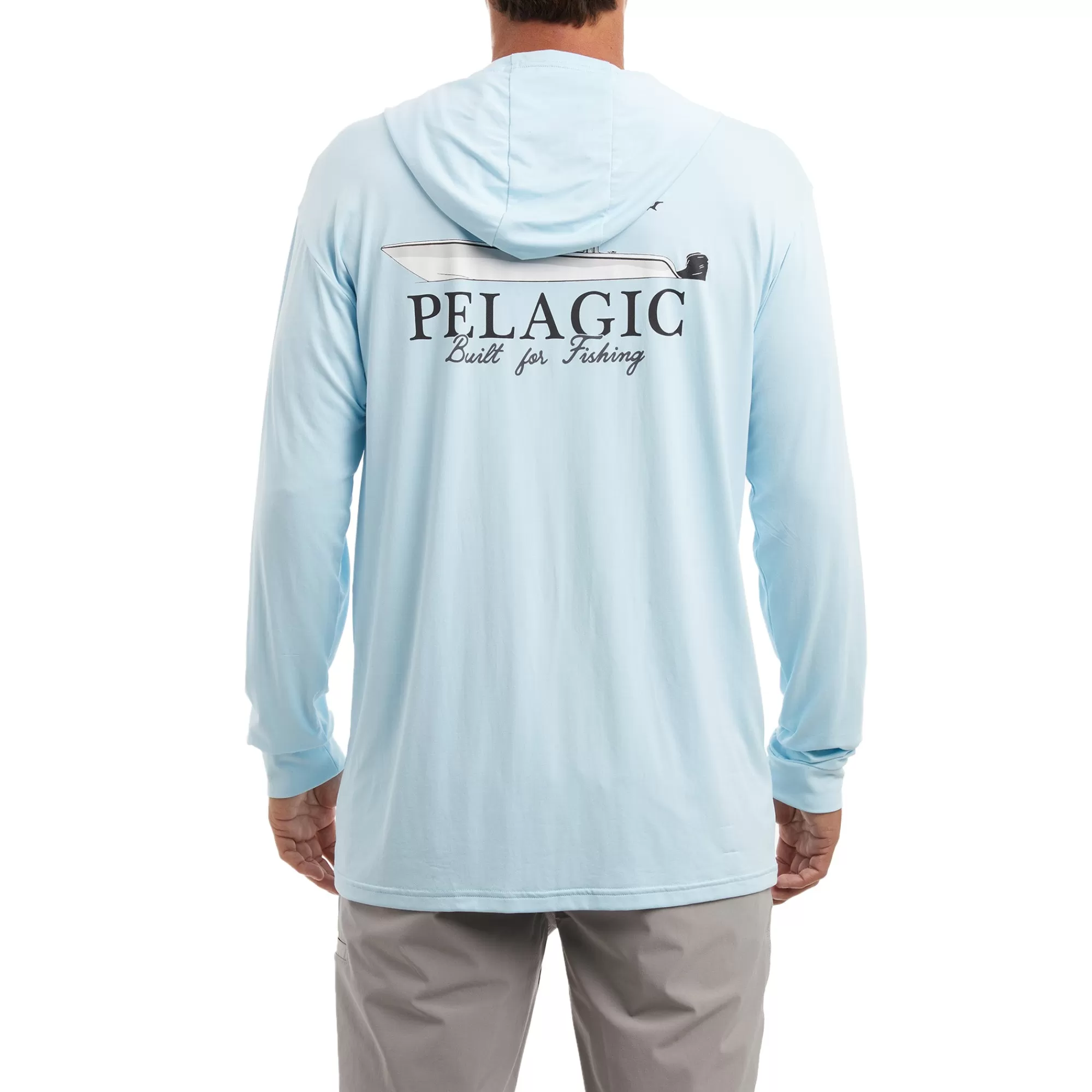 Pelagic Fishing Shirts>Aquatek Let's Go Light Blue