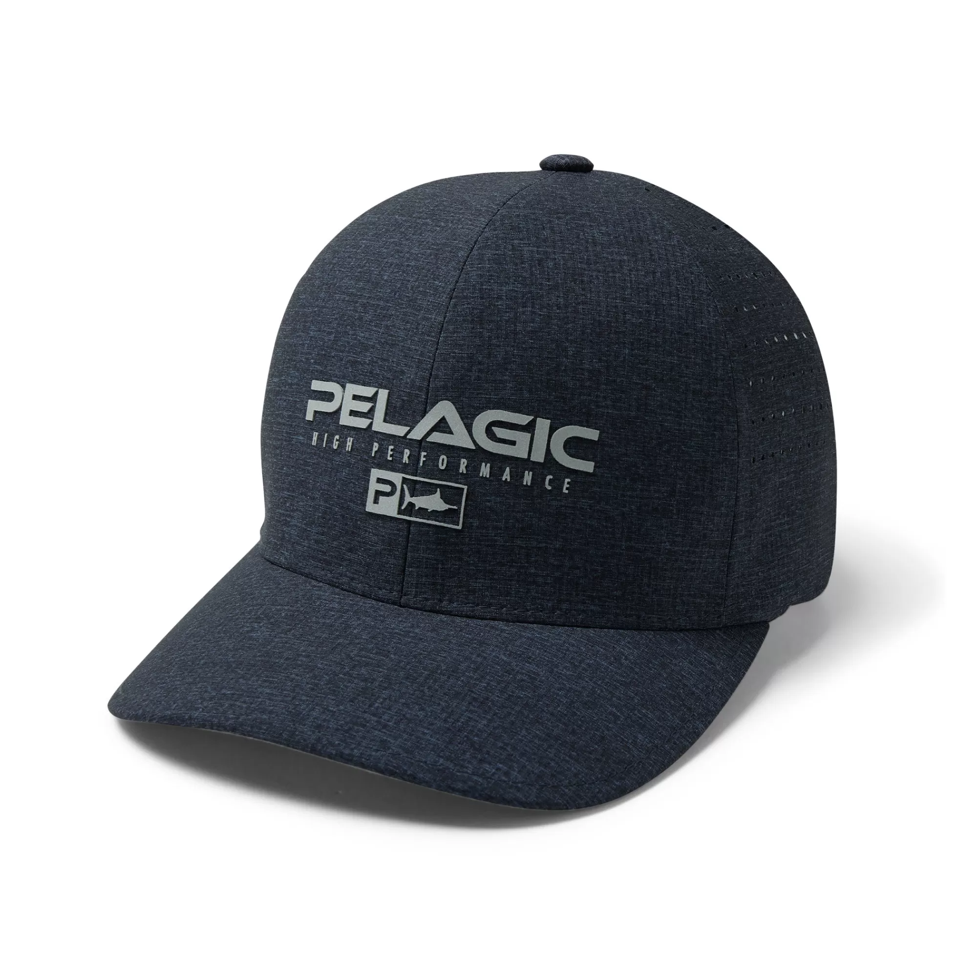 Pelagic Fishing Hats>Delta Flexfit Heathered Smokey Blue