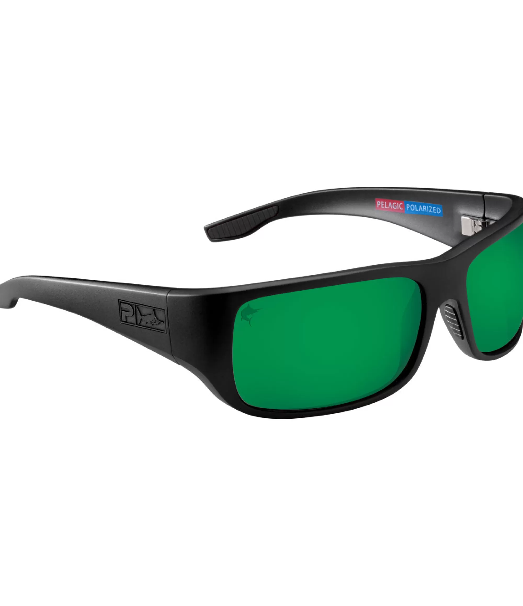 Pelagic Technology>Fish Hook - Polarized Mineral Glass Black - Green Mirror