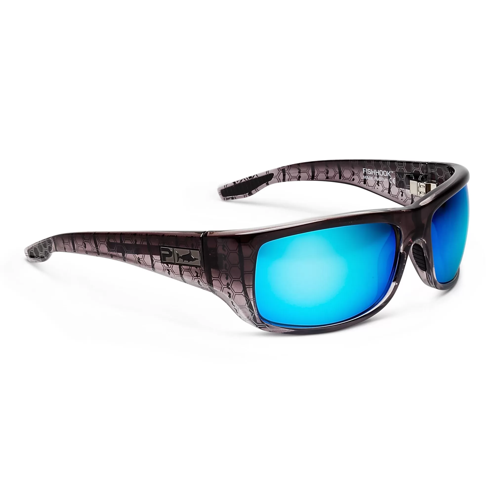 Pelagic Technology>Fish Hook - Polarized Poly Lens Silver Helix - Blue Mirror