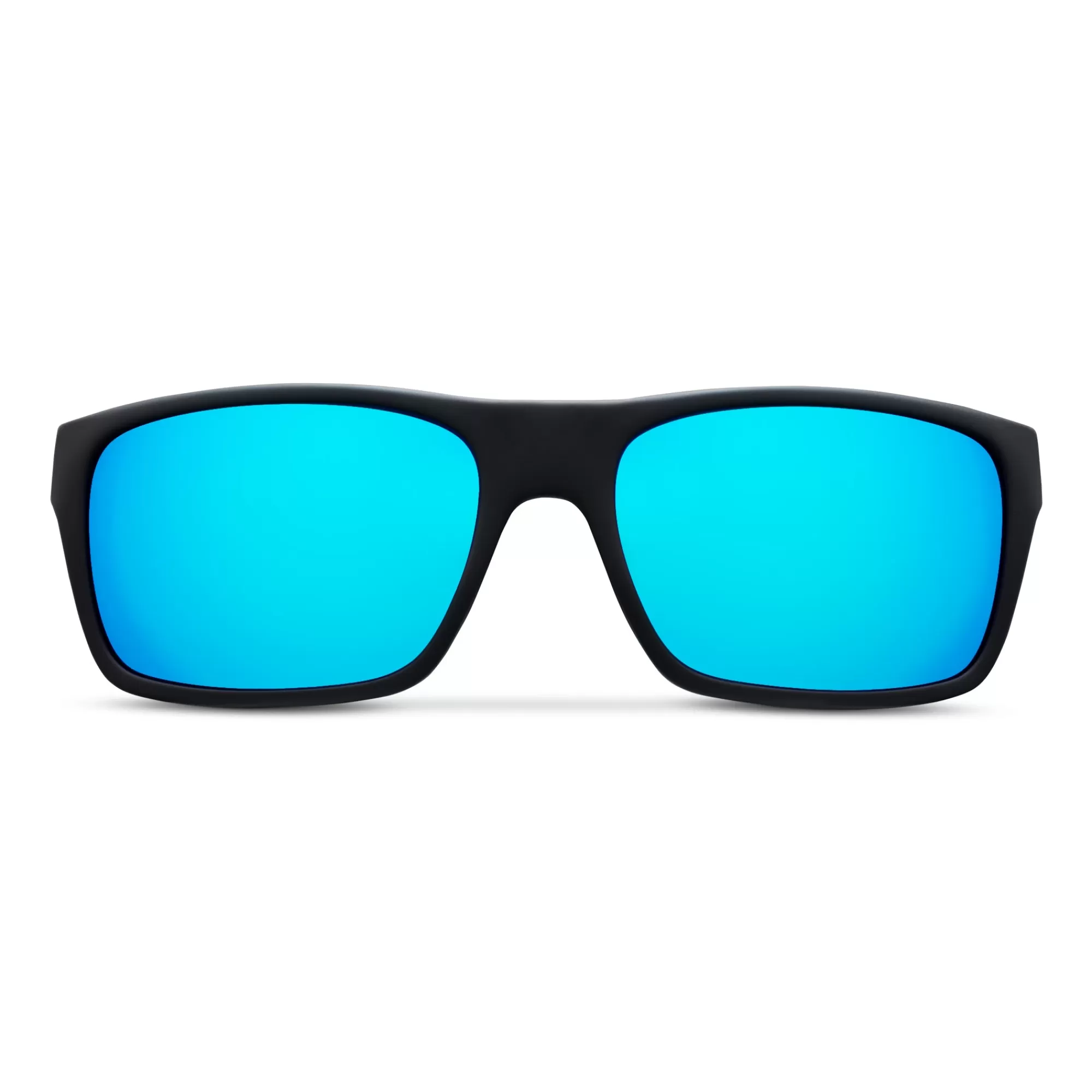 Pelagic Technology>Fish Taco - Polarized Poly Lens Matte Black - Blue Mirror