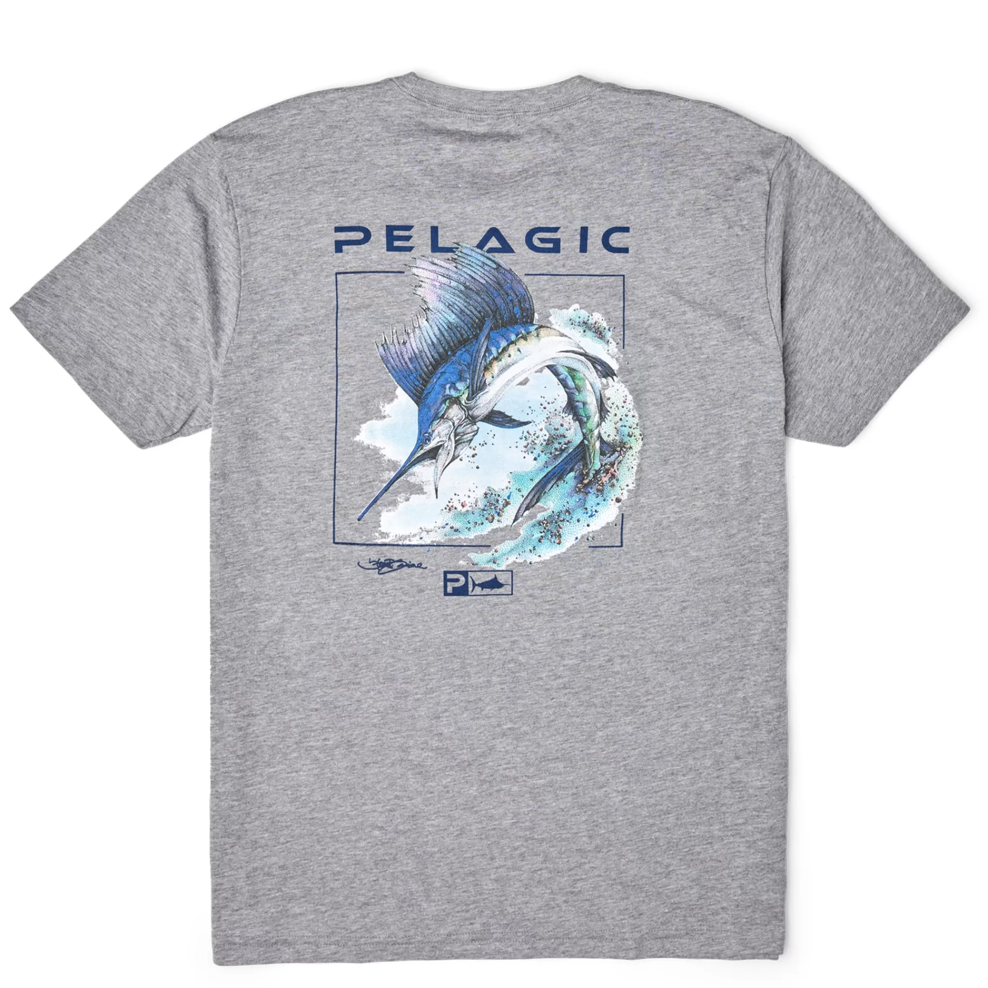 Pelagic T-Shirts & Tank Tops>Goione Sailfish Premium Heather