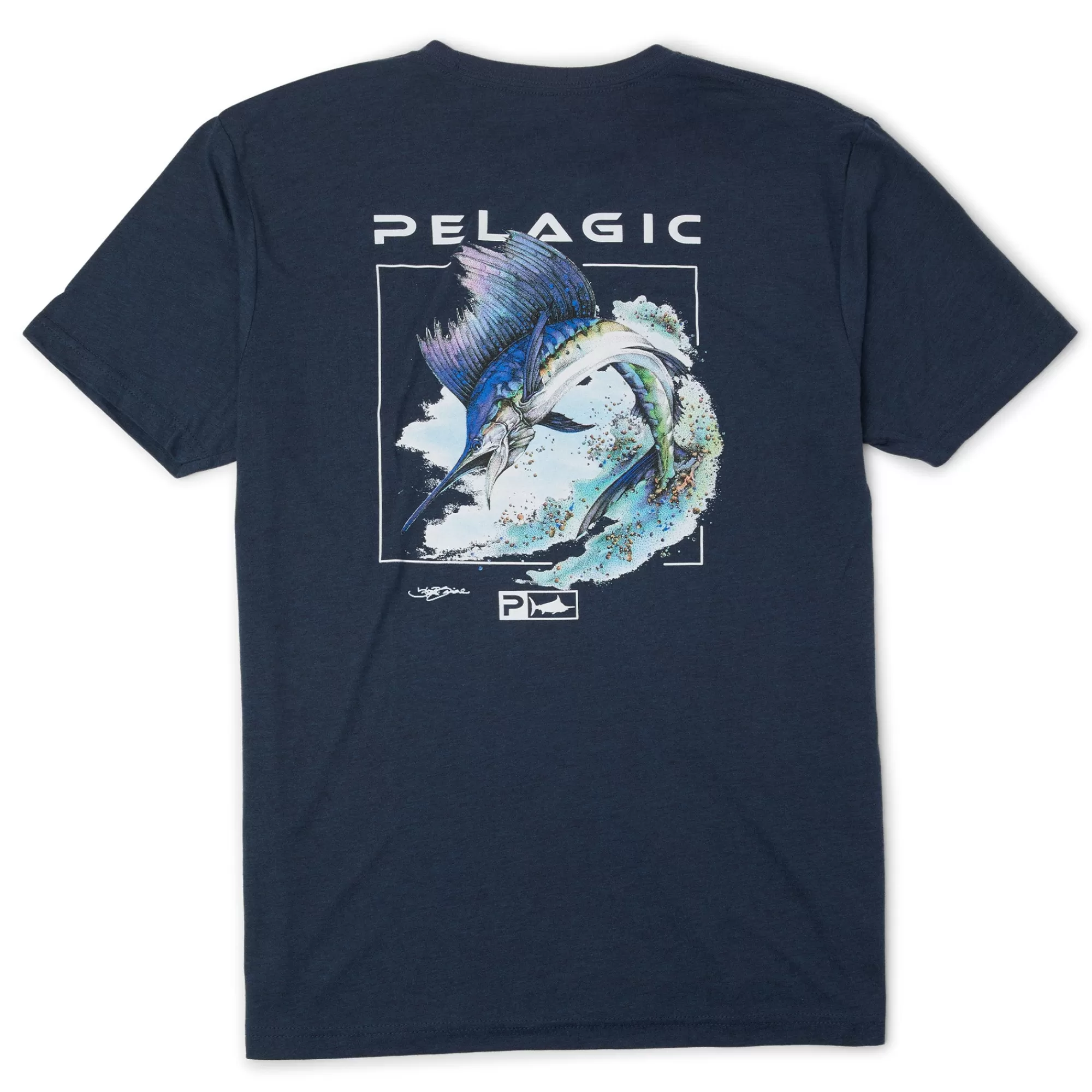 Pelagic T-Shirts & Tank Tops>Goione Sailfish Navy