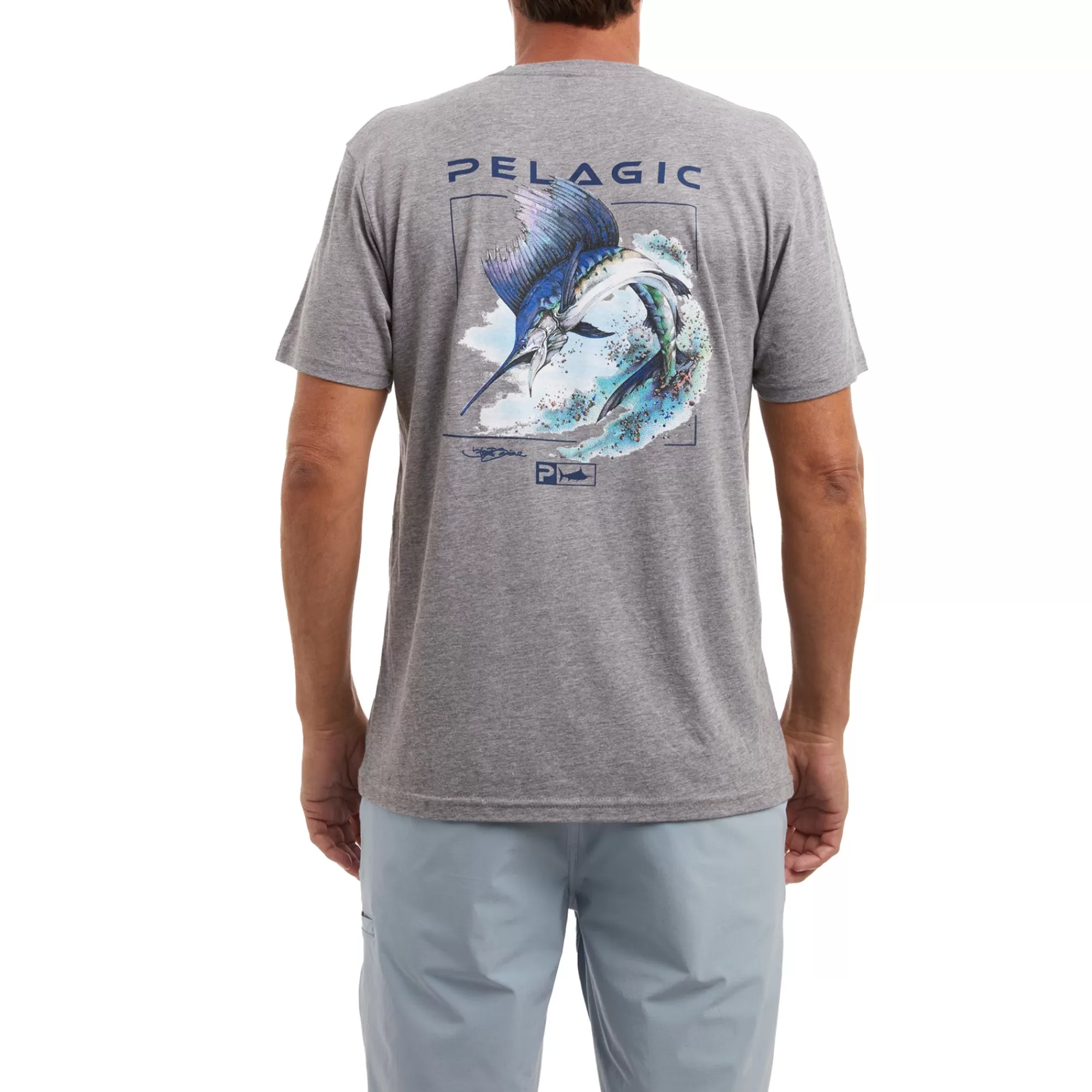 Pelagic T-Shirts & Tank Tops>Goione Sailfish Premium Heather