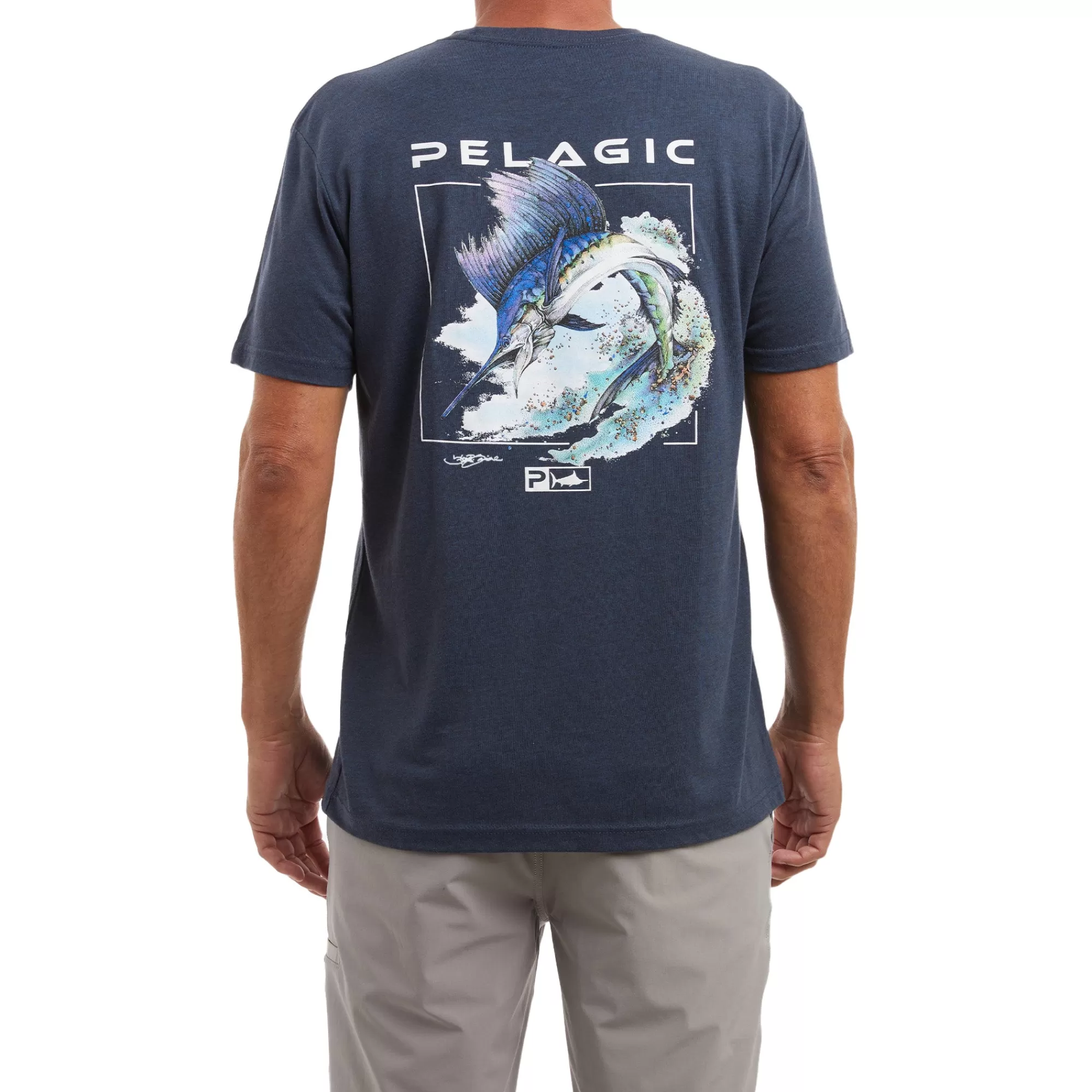 Pelagic T-Shirts & Tank Tops>Goione Sailfish Navy