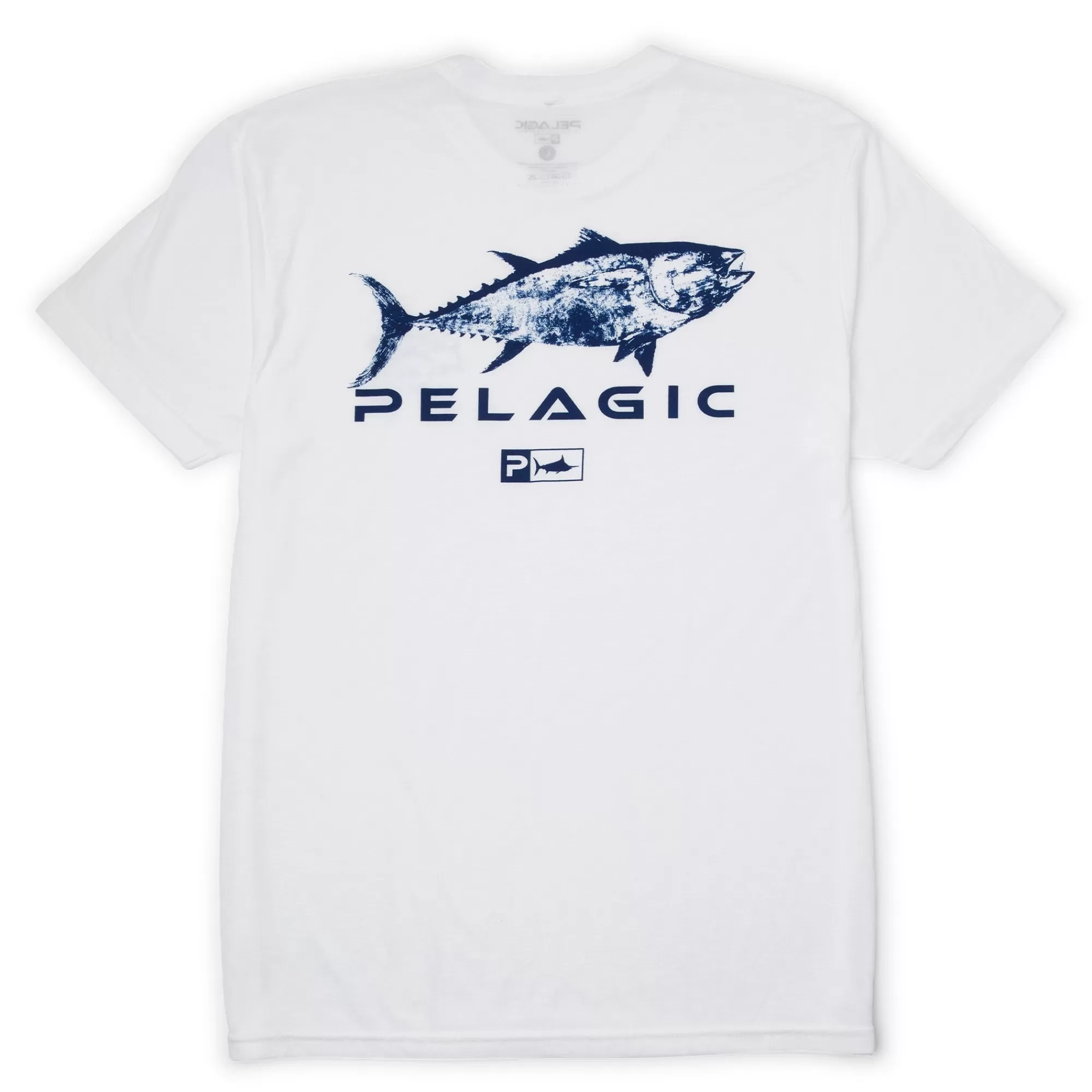 Pelagic T-Shirts & Tank Tops>Gyotaku Tuna White