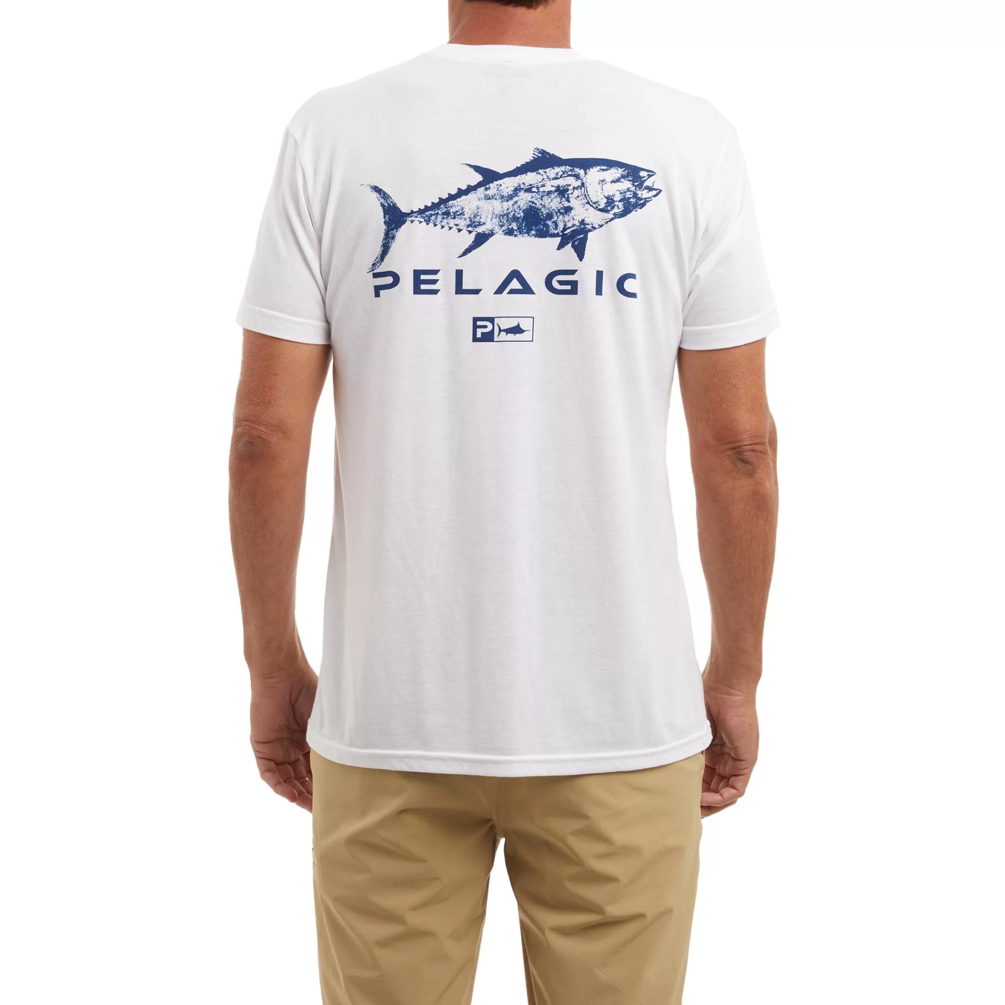 Pelagic T-Shirts & Tank Tops>Gyotaku Tuna White