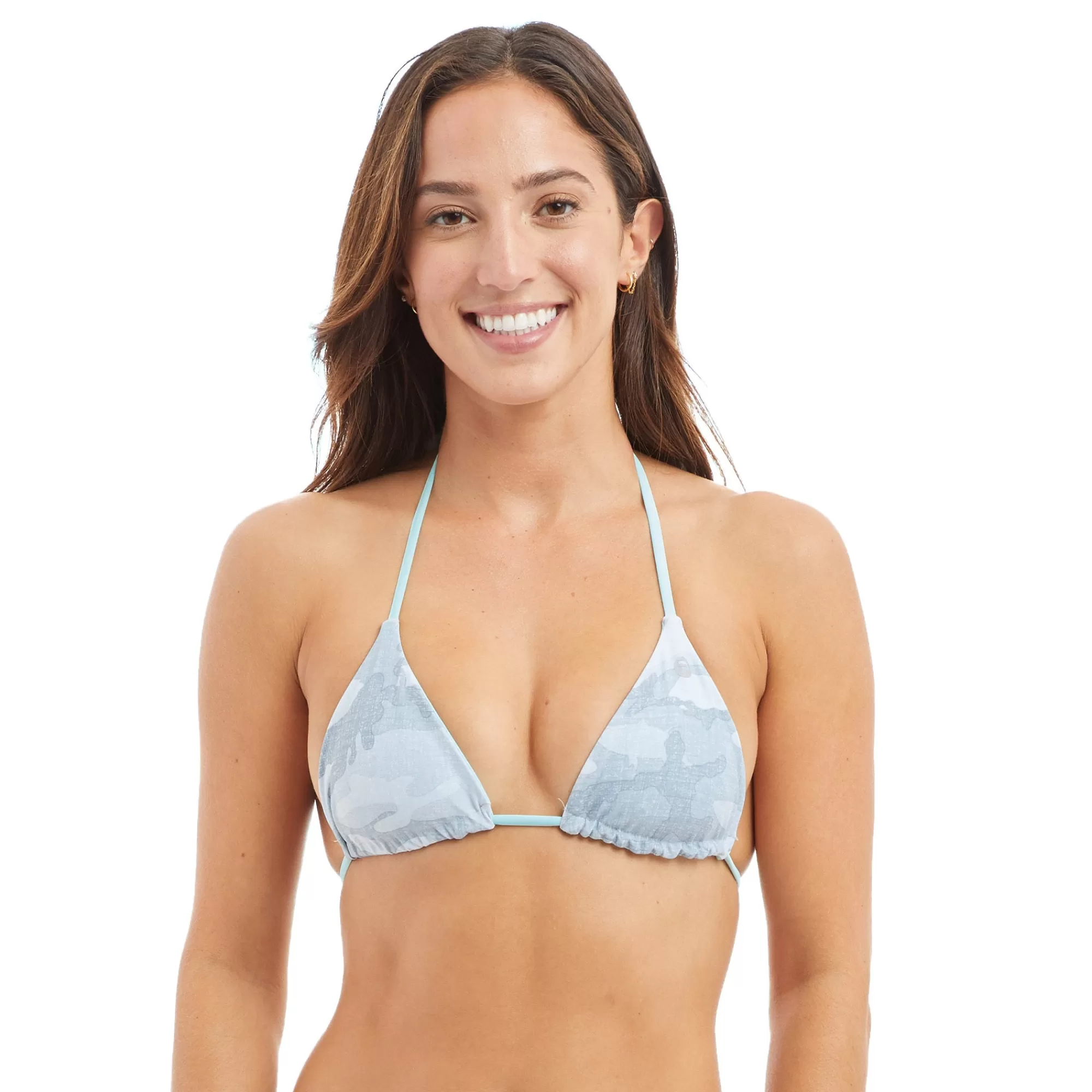 Pelagic Swimwear>Key West Top Fish Camo Light Grey