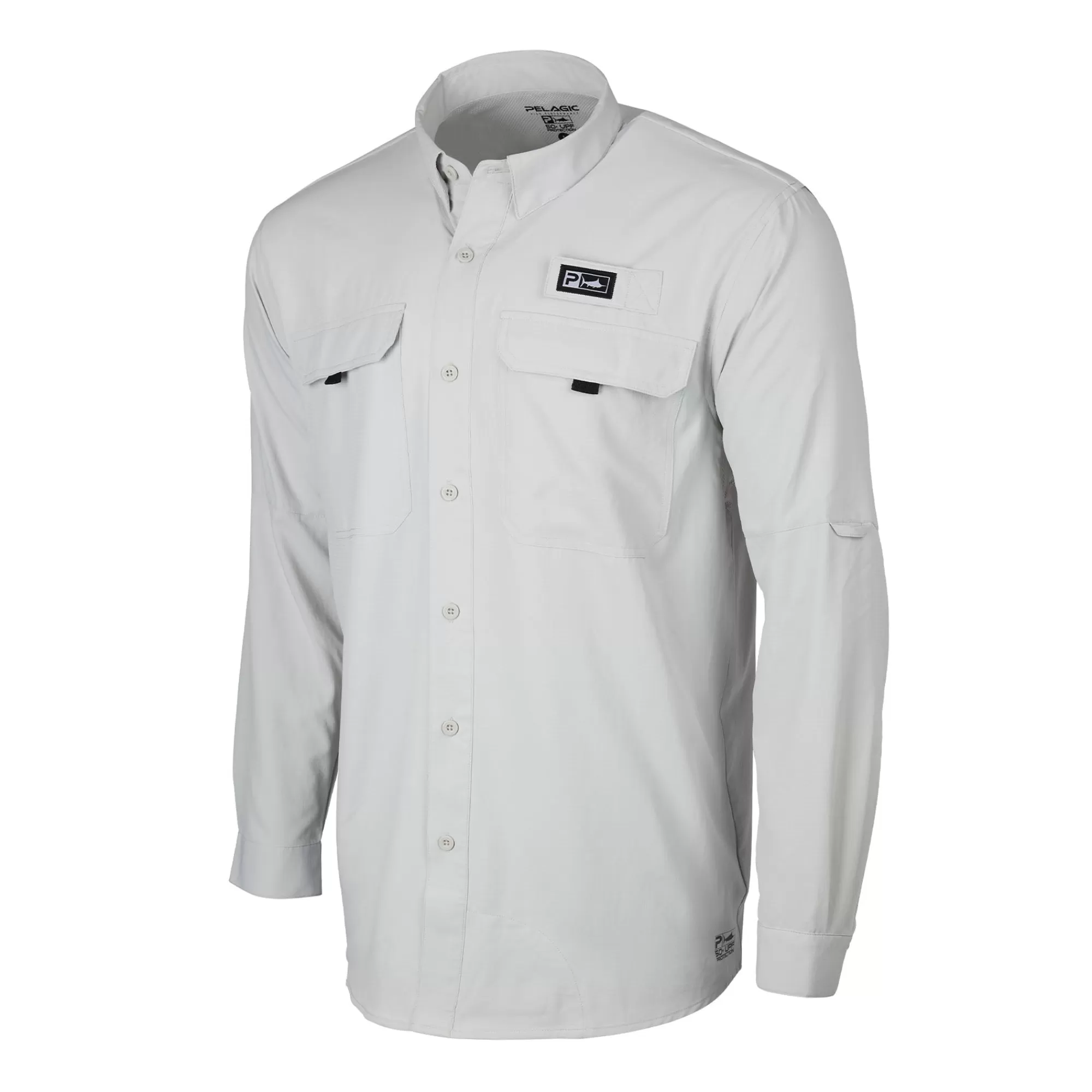 Pelagic Button-Ups>Keys Ls Light Grey