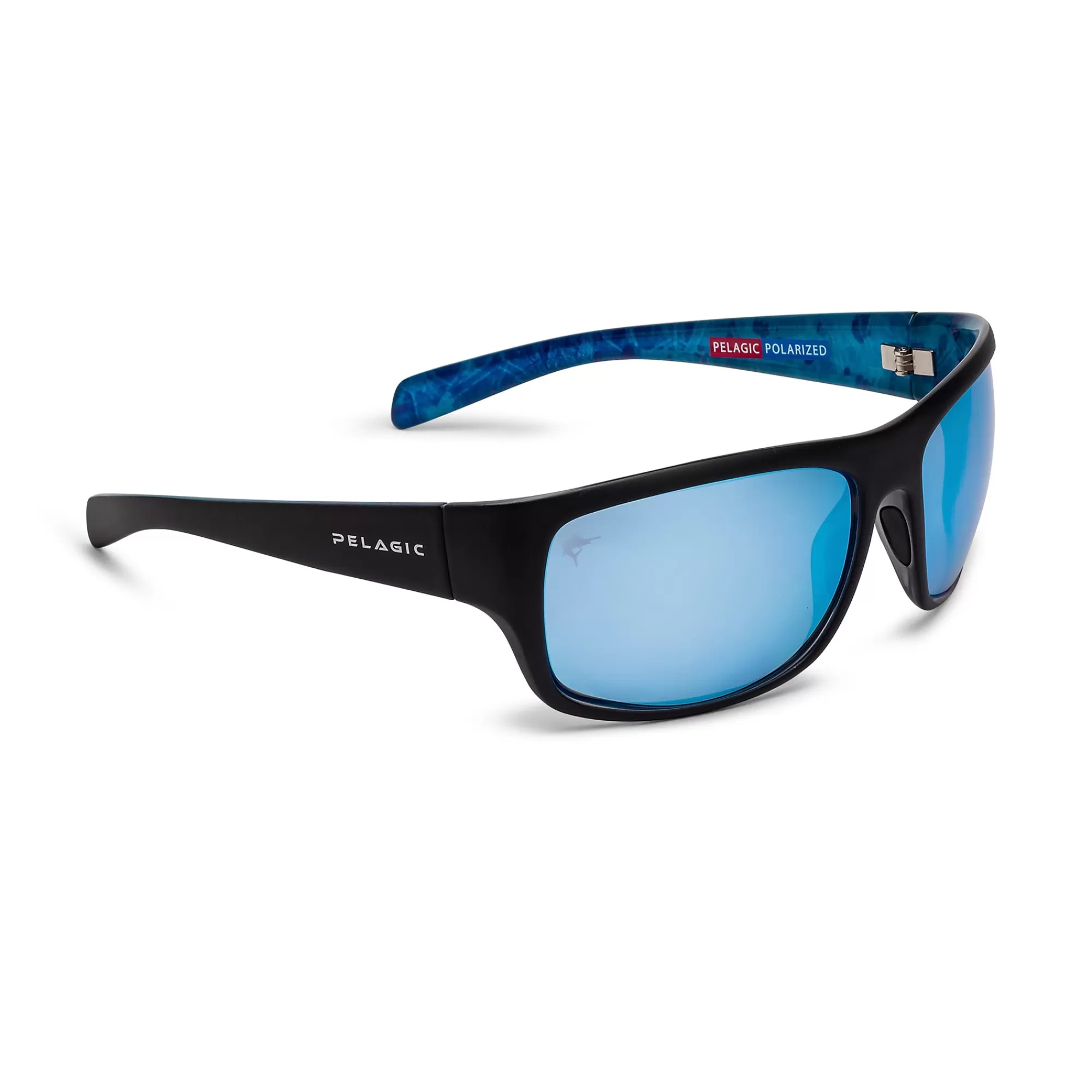 Pelagic Best Selling Sunglasses>Lighthouse - Polarized Mineral Glass Black Blue Dorado - Blue Mirror