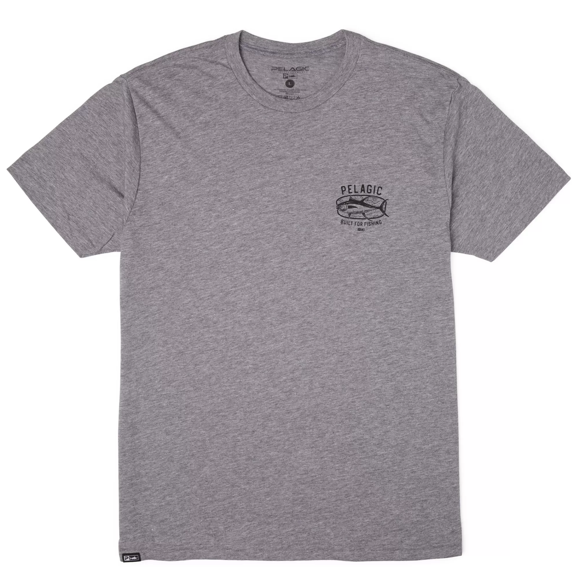 Pelagic T-Shirts & Tank Tops>Map Fish Premium Heather