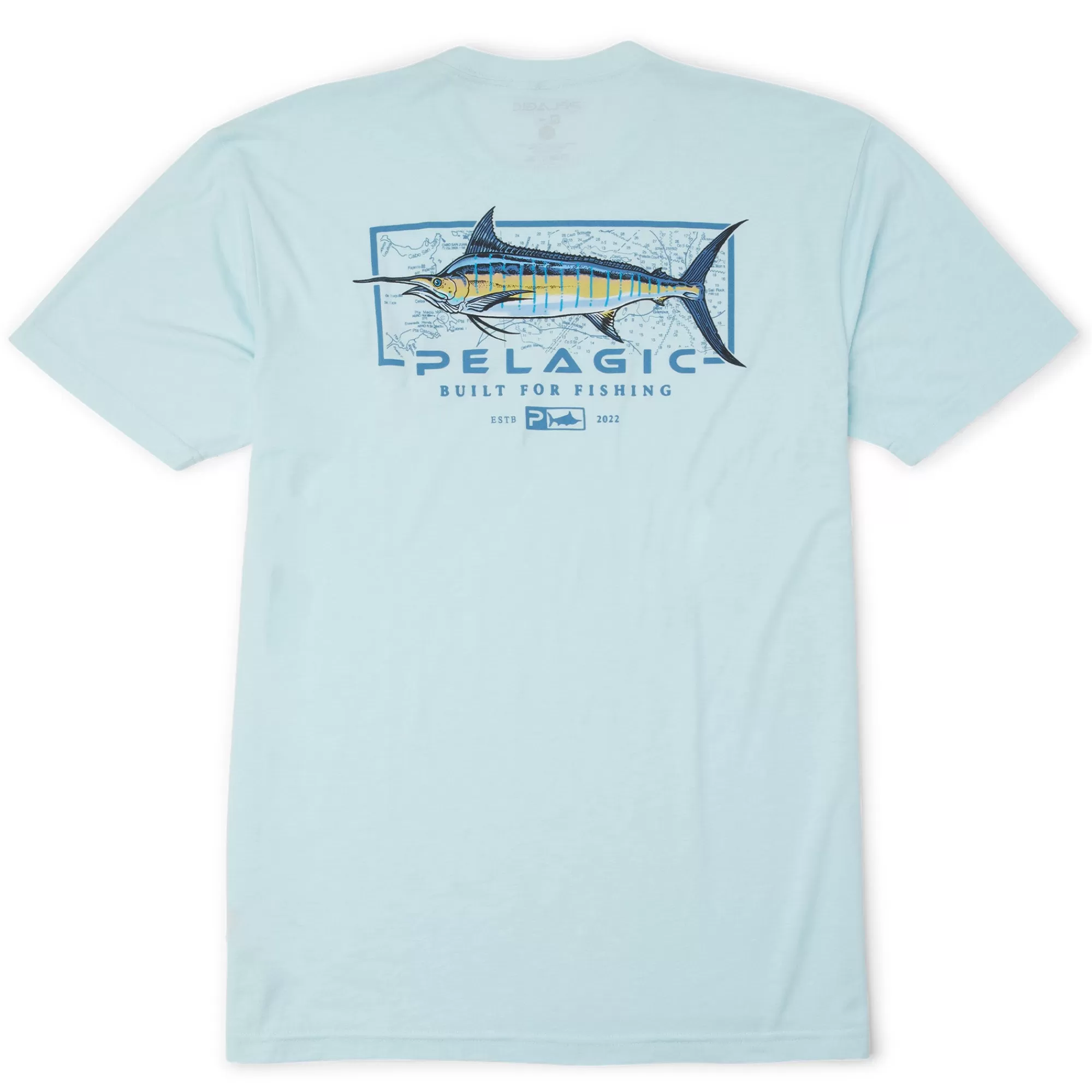 Pelagic T-Shirts & Tank Tops>Marlin Minds Light Blue