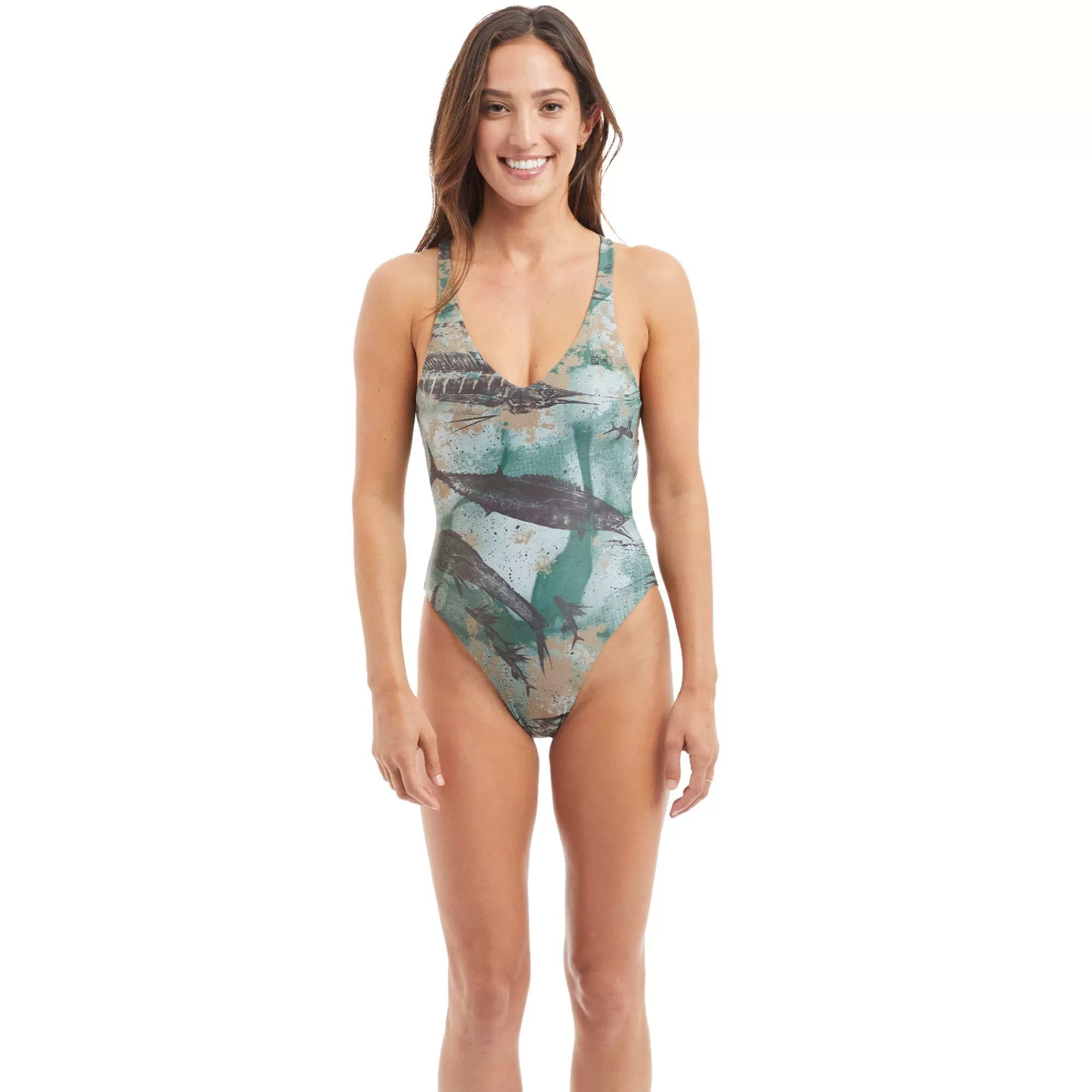 Pelagic Swimwear>Naples Reversible Green