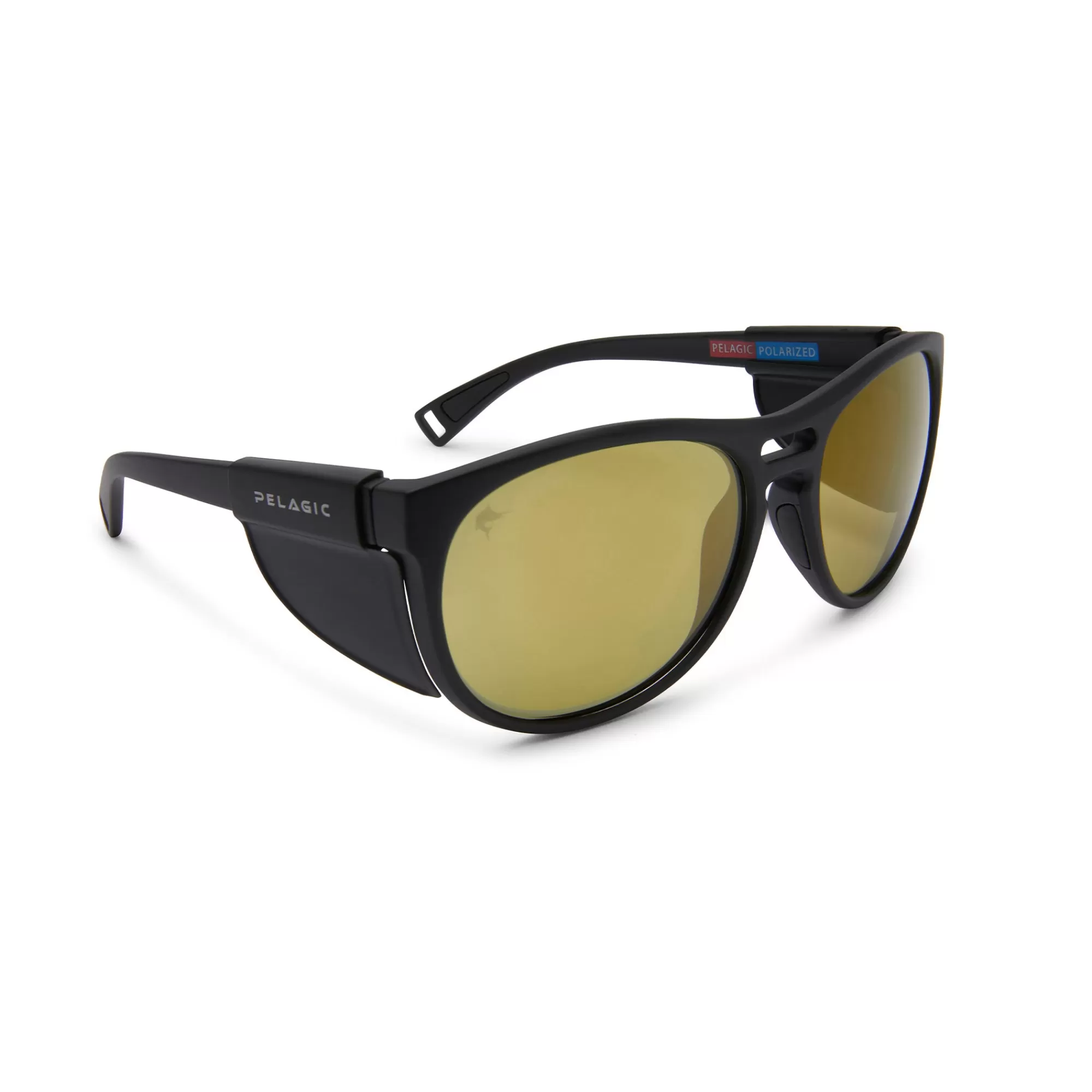 Pelagic Technology>Navigator - Polarized Mineral Glass Matte Black/Gold