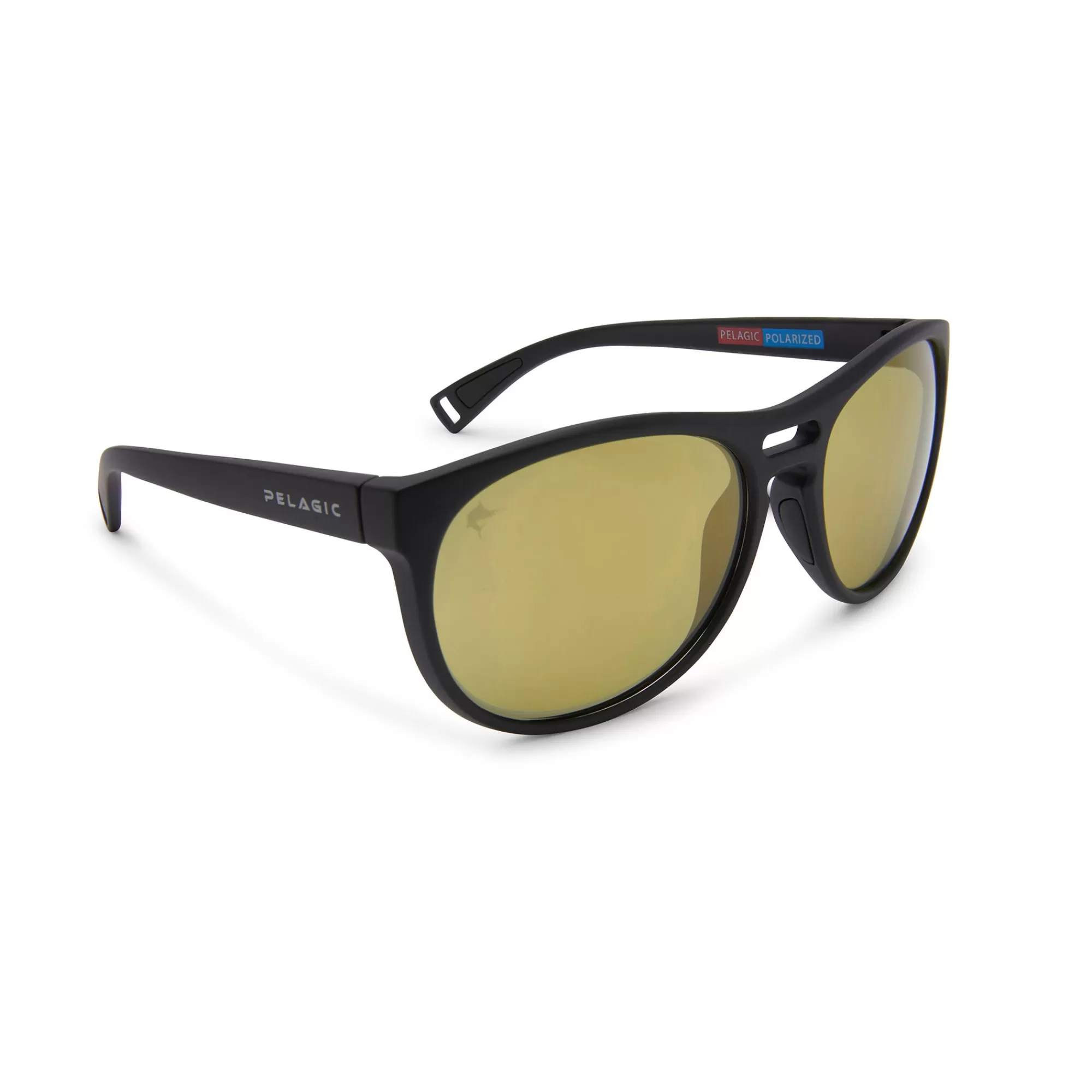 Pelagic Technology>Navigator - Polarized Mineral Glass Matte Black/Gold