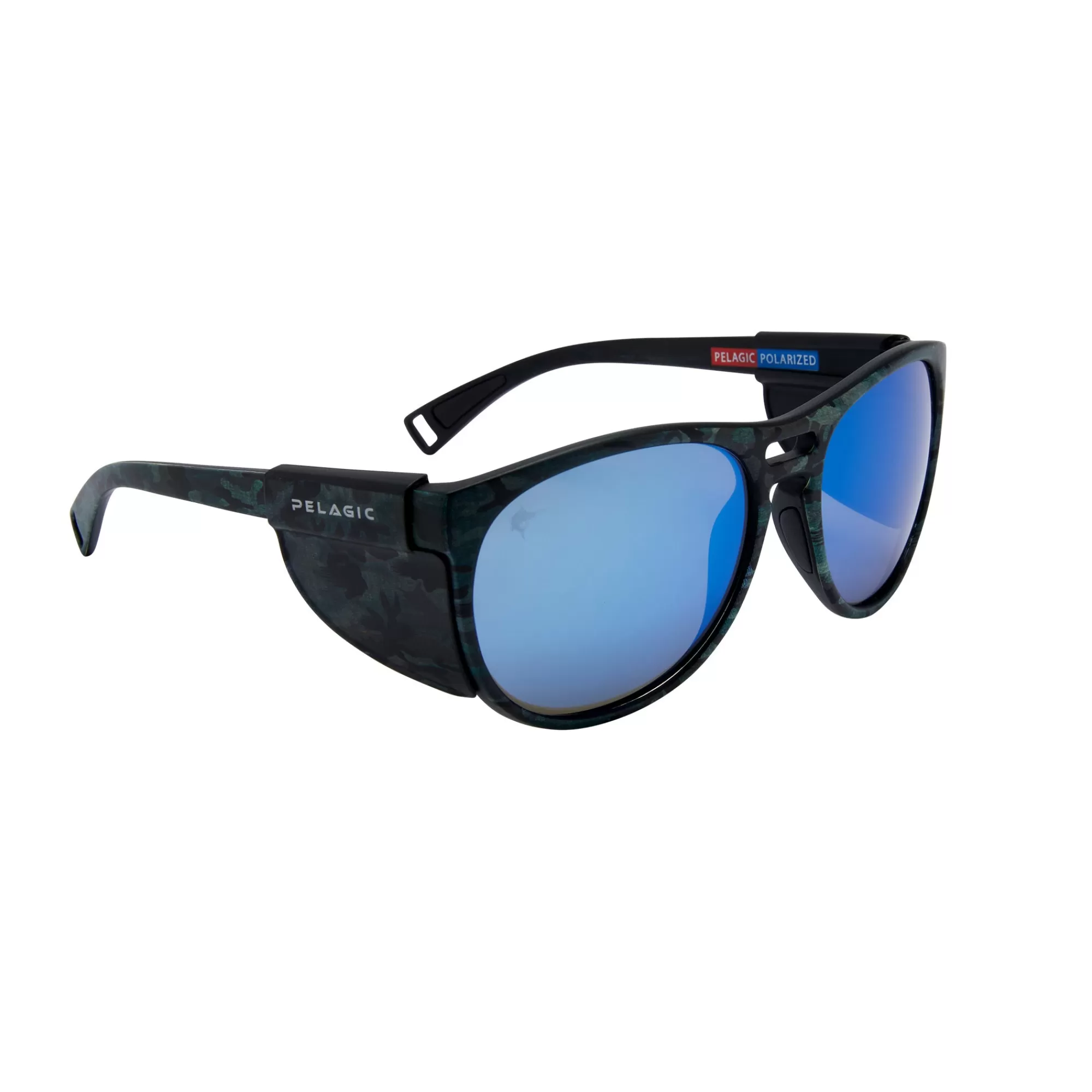 Pelagic Technology>Navigator - Polarized Poly Lens Green Camo - Blue