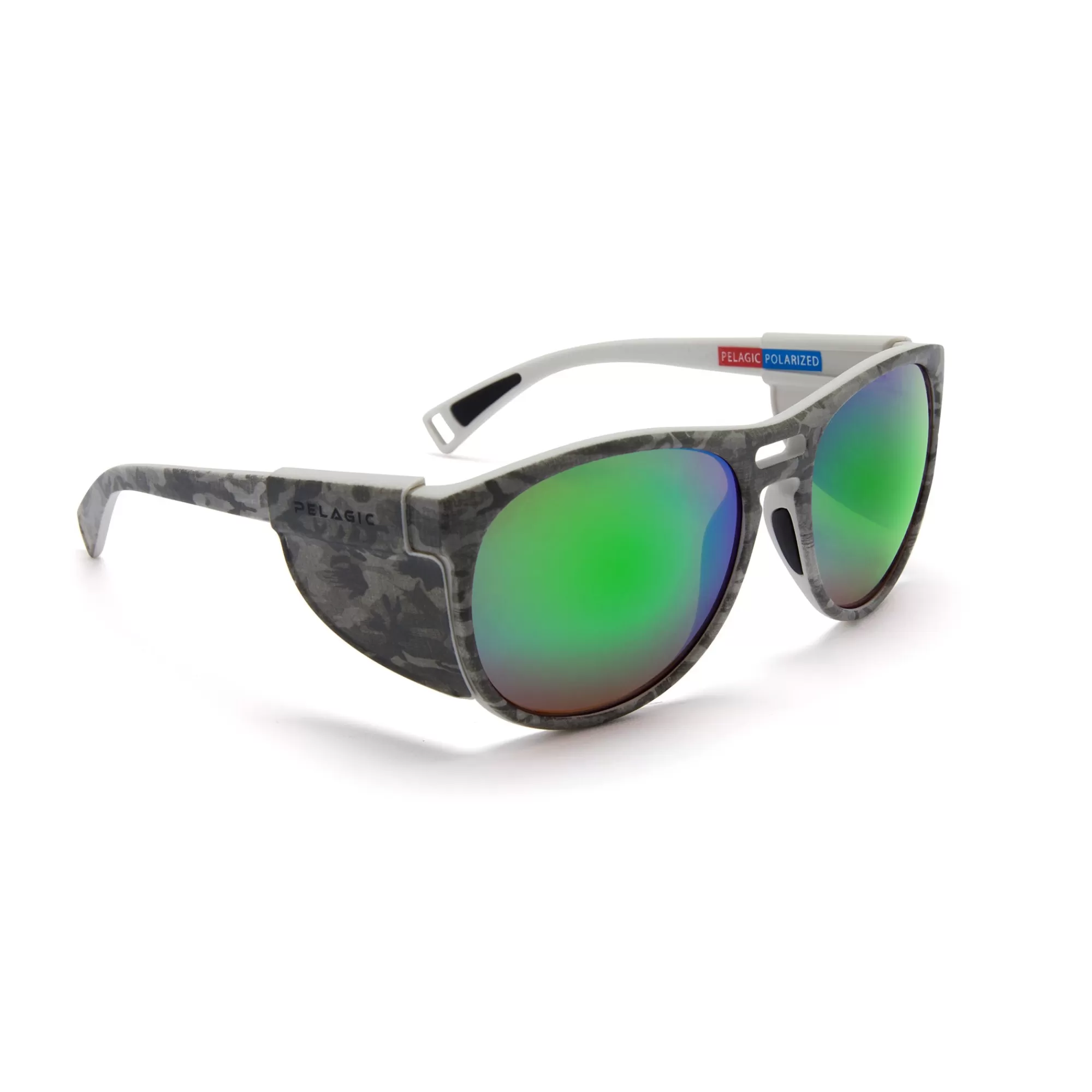 Pelagic Technology>Navigator - Polarized Poly Lens Grey Camo - Green