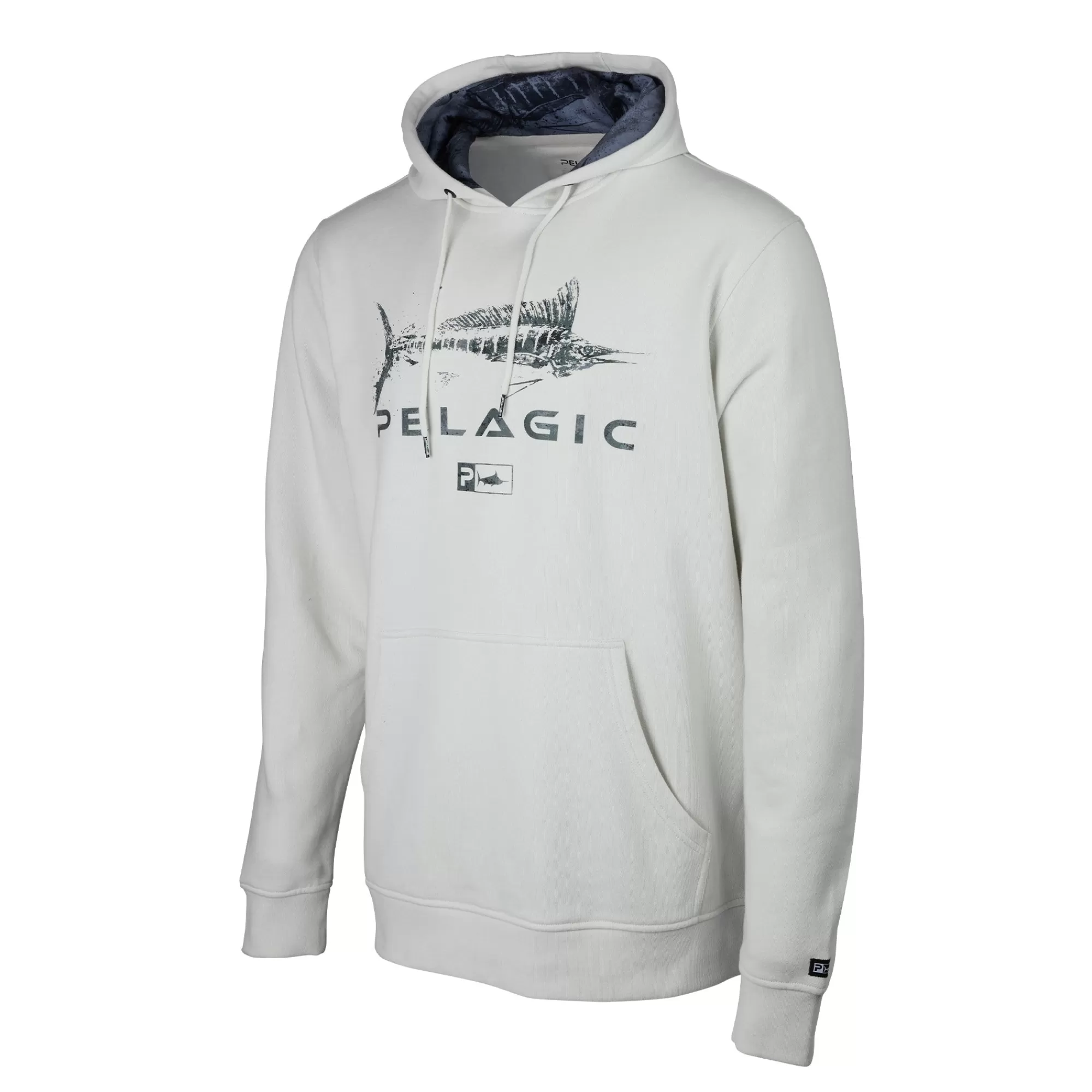 Pelagic Hoodies & Fleece>Northlake Gyotaku Light Grey