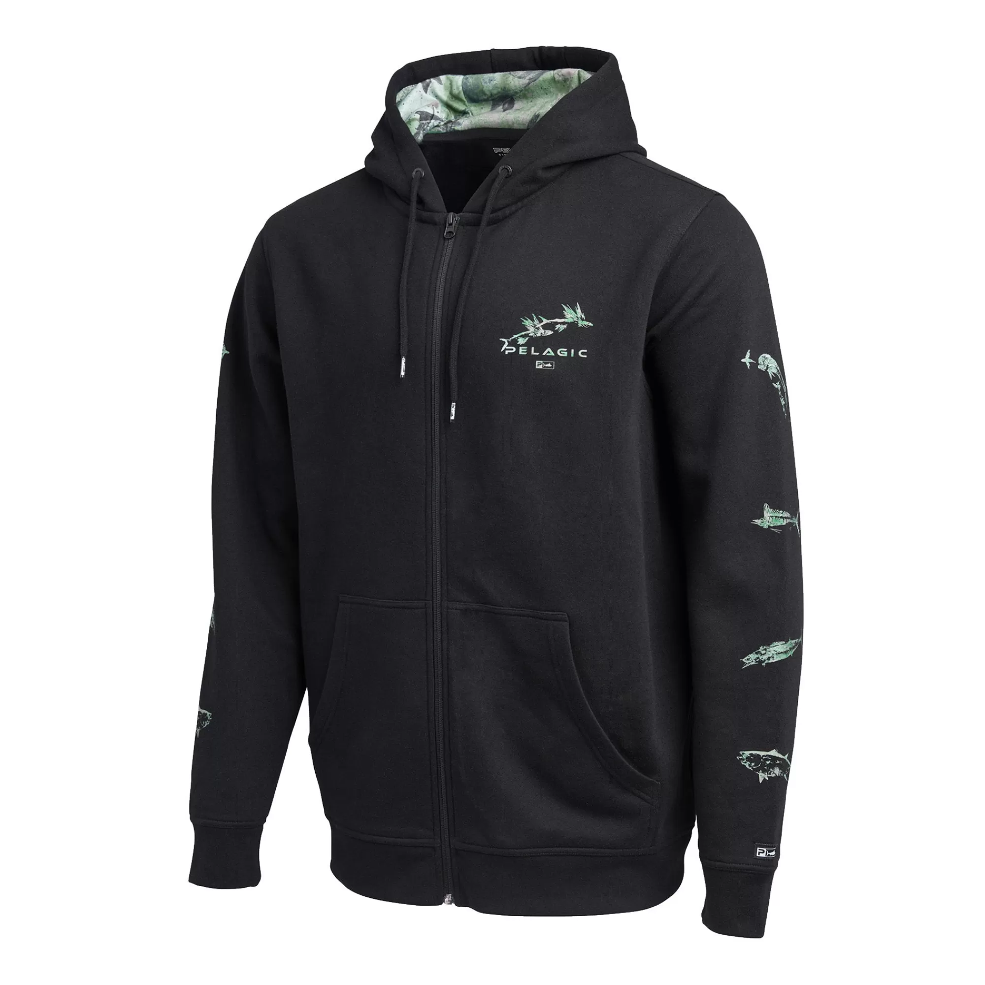 Pelagic Hoodies & Fleece>Northlake Gyotaku Black