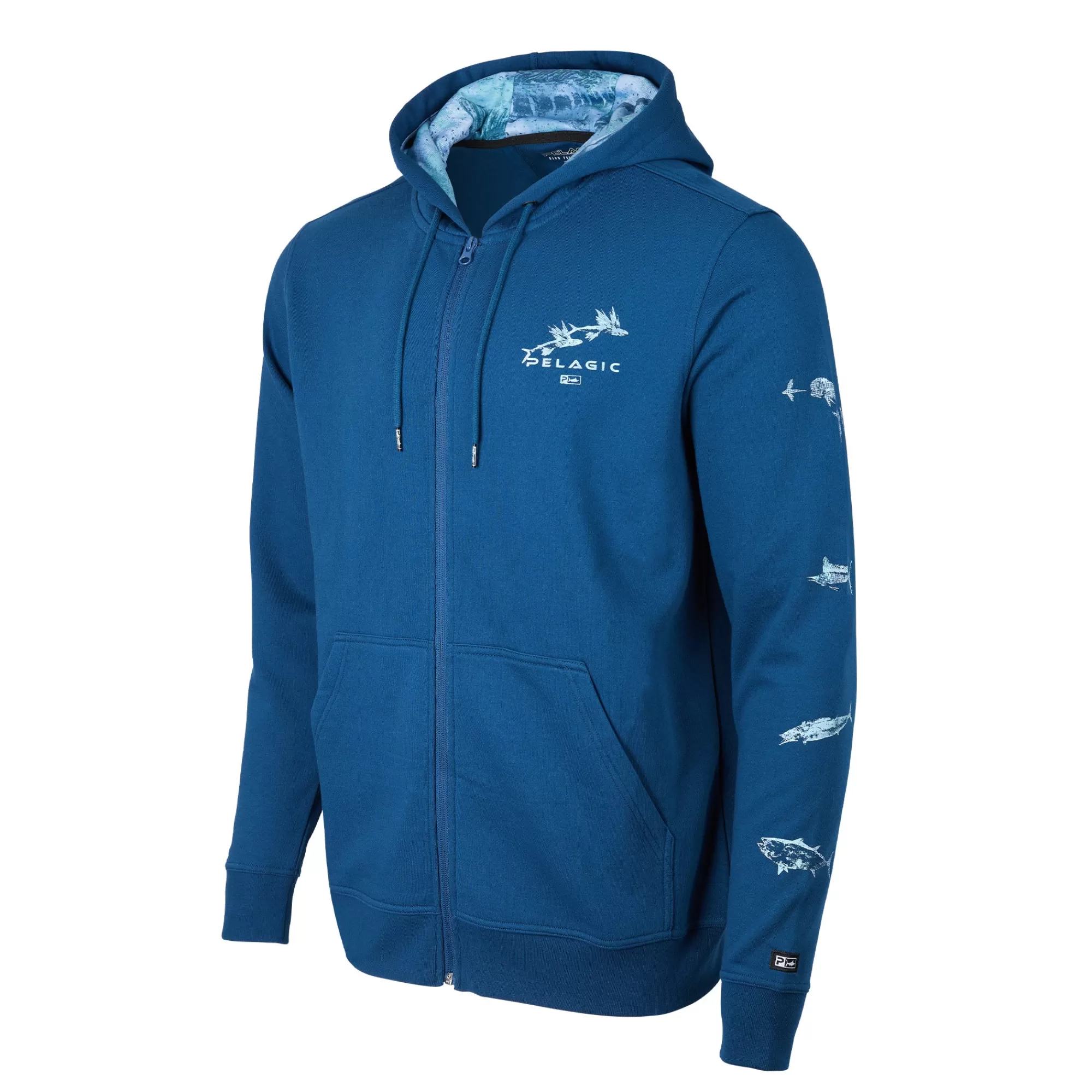 Pelagic Hoodies & Fleece>Northlake Gyotaku Navy