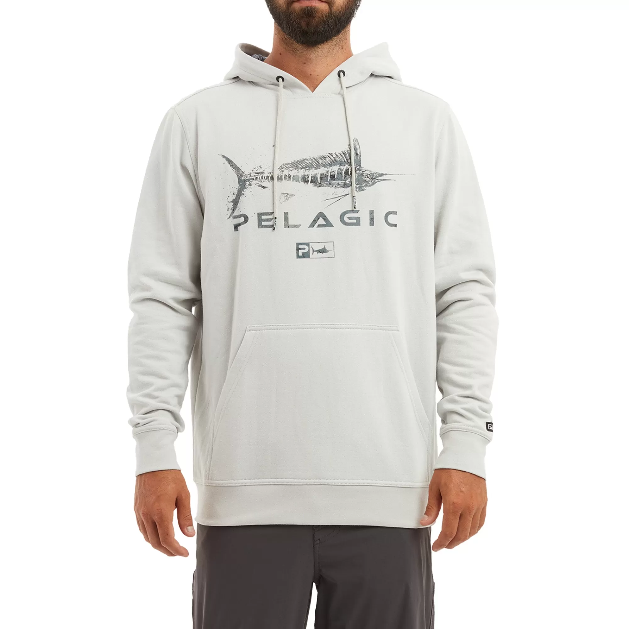 Pelagic Hoodies & Fleece>Northlake Gyotaku Light Grey