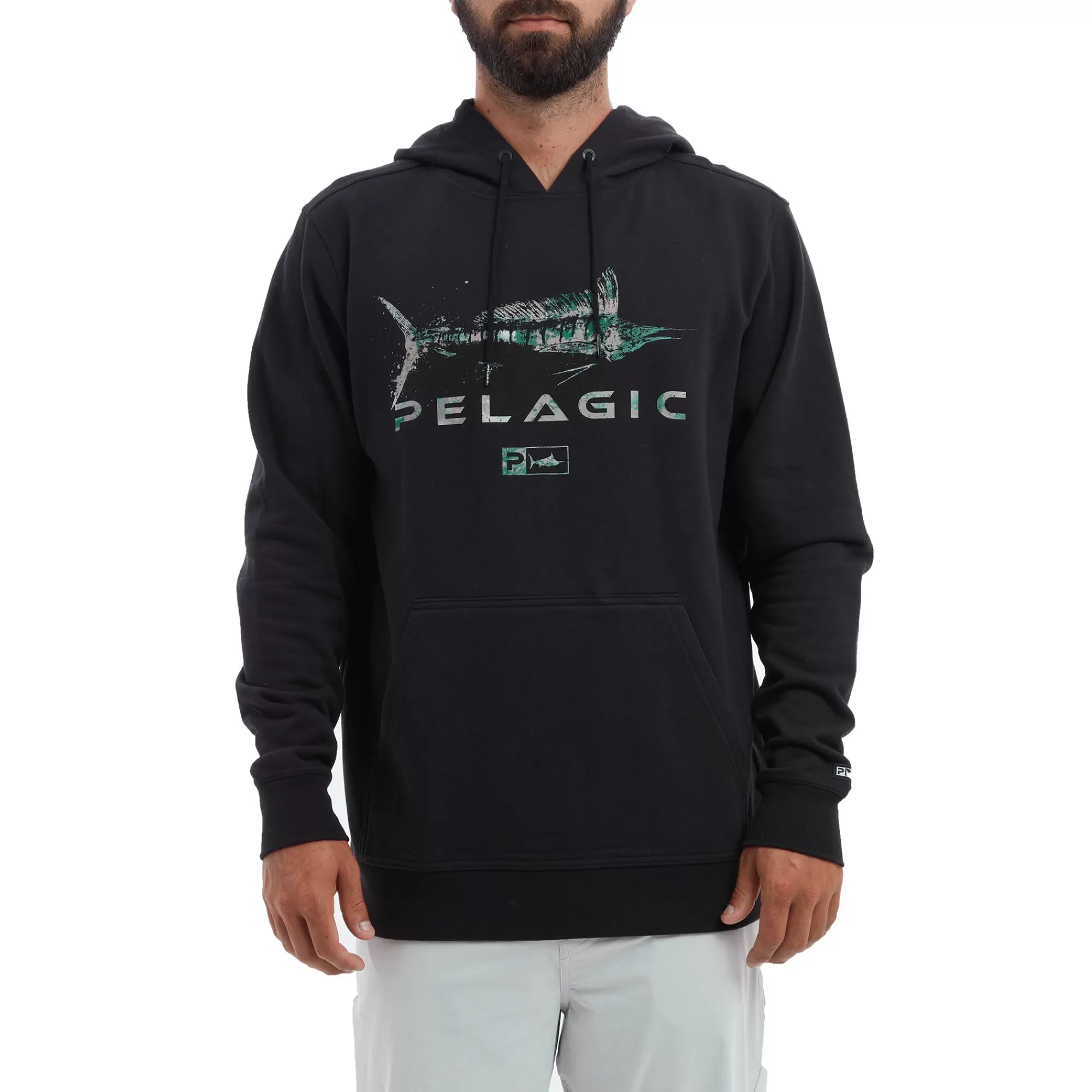 Pelagic Hoodies & Fleece>Northlake Gyotaku Black