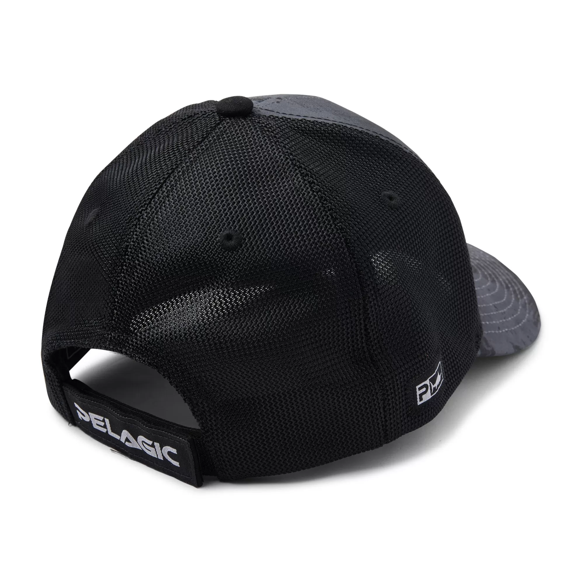 Pelagic Fishing Hats>Offshore Icon Gyotaku Black / Charcoal