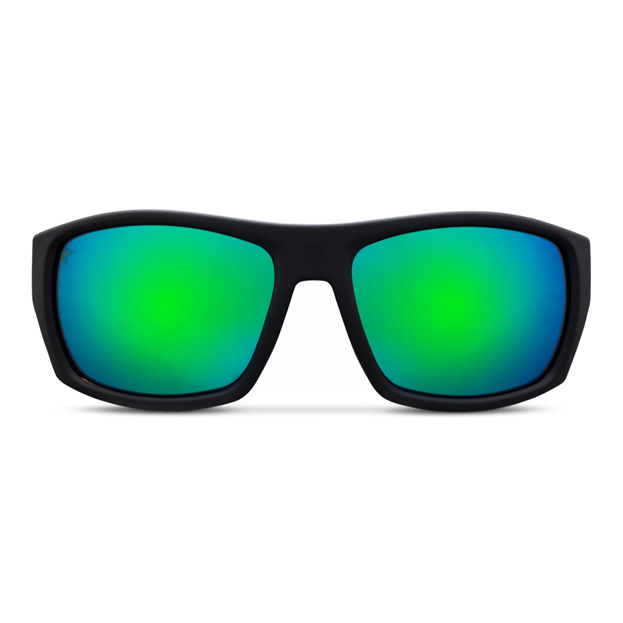 Pelagic Best Selling Sunglasses>Pursuit - Polarized Mineral Glass Matte Black - Green Mirror