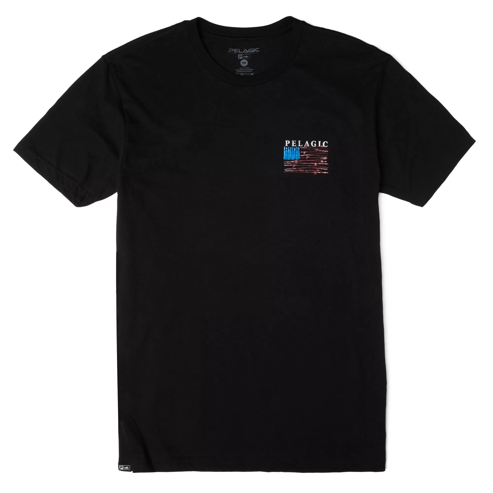 Pelagic T-Shirts & Tank Tops>Reel Flag Black