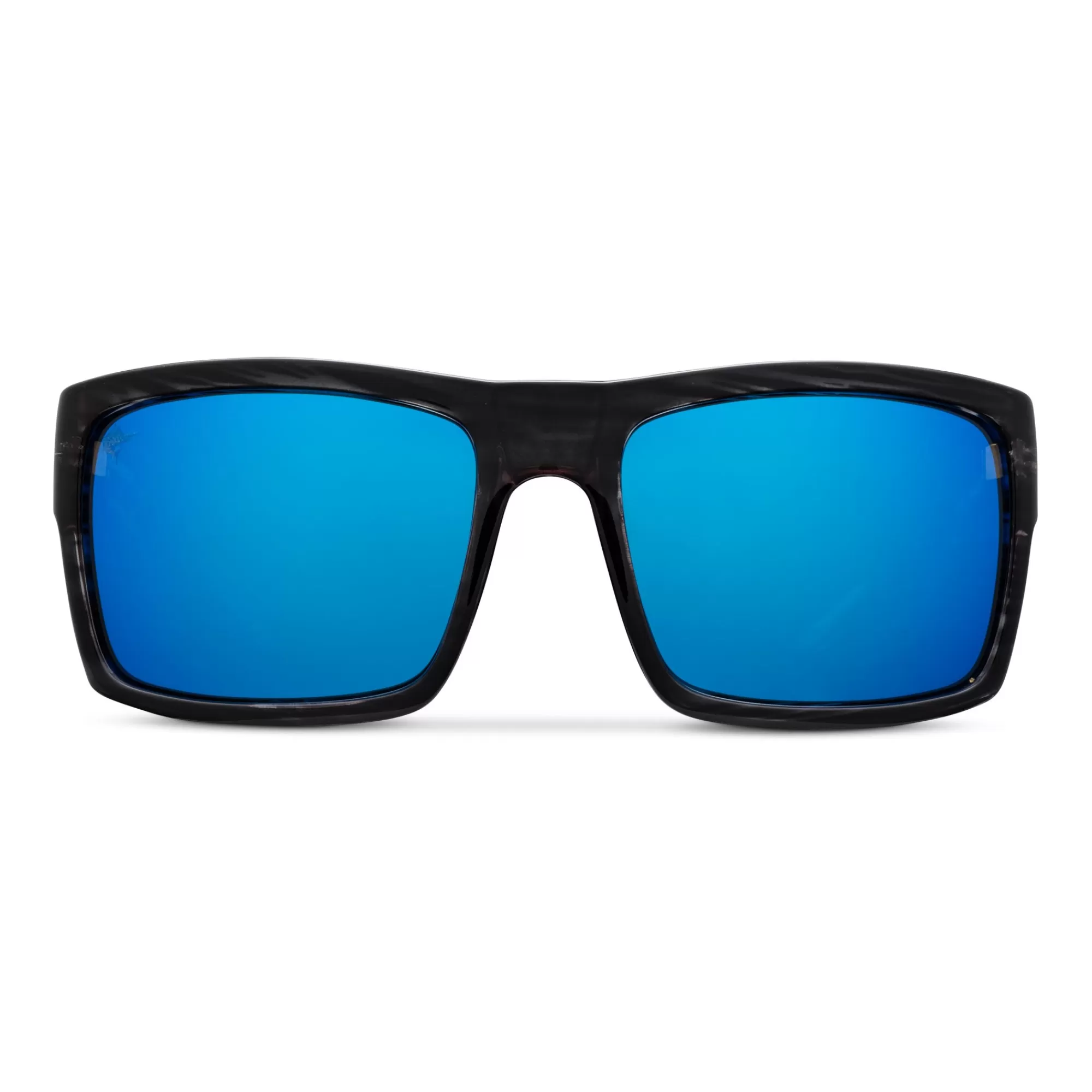 Pelagic Glass Polarized Lenses>Shark Bite - Polarized Mineral Glass Silverwood - Blue Mirror