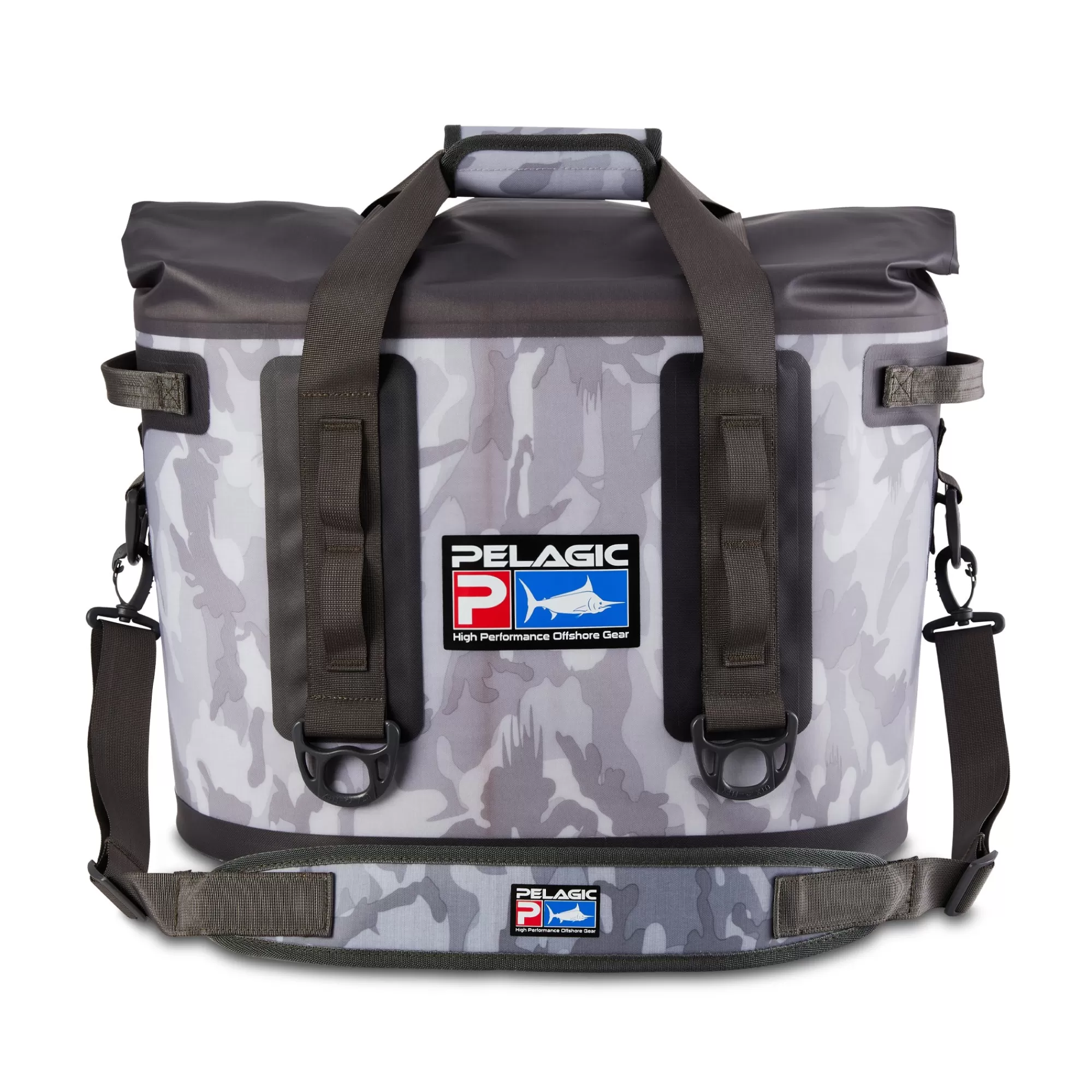 Pelagic Backpacks & Bags>Soft Cooler Bag Fish Camo Grey