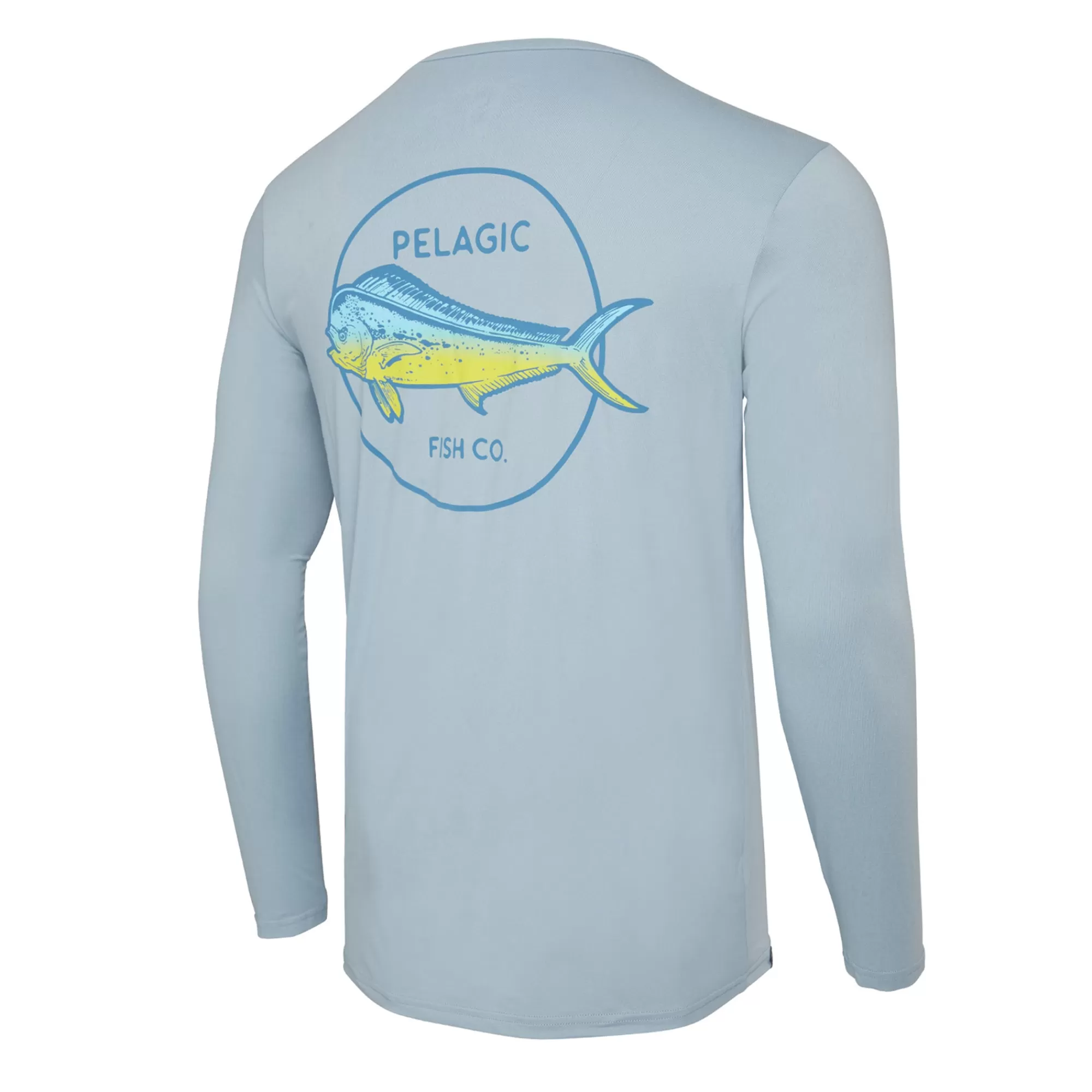 Pelagic T-Shirts & Tank Tops>Stratos Mahi Fade Ls Slate