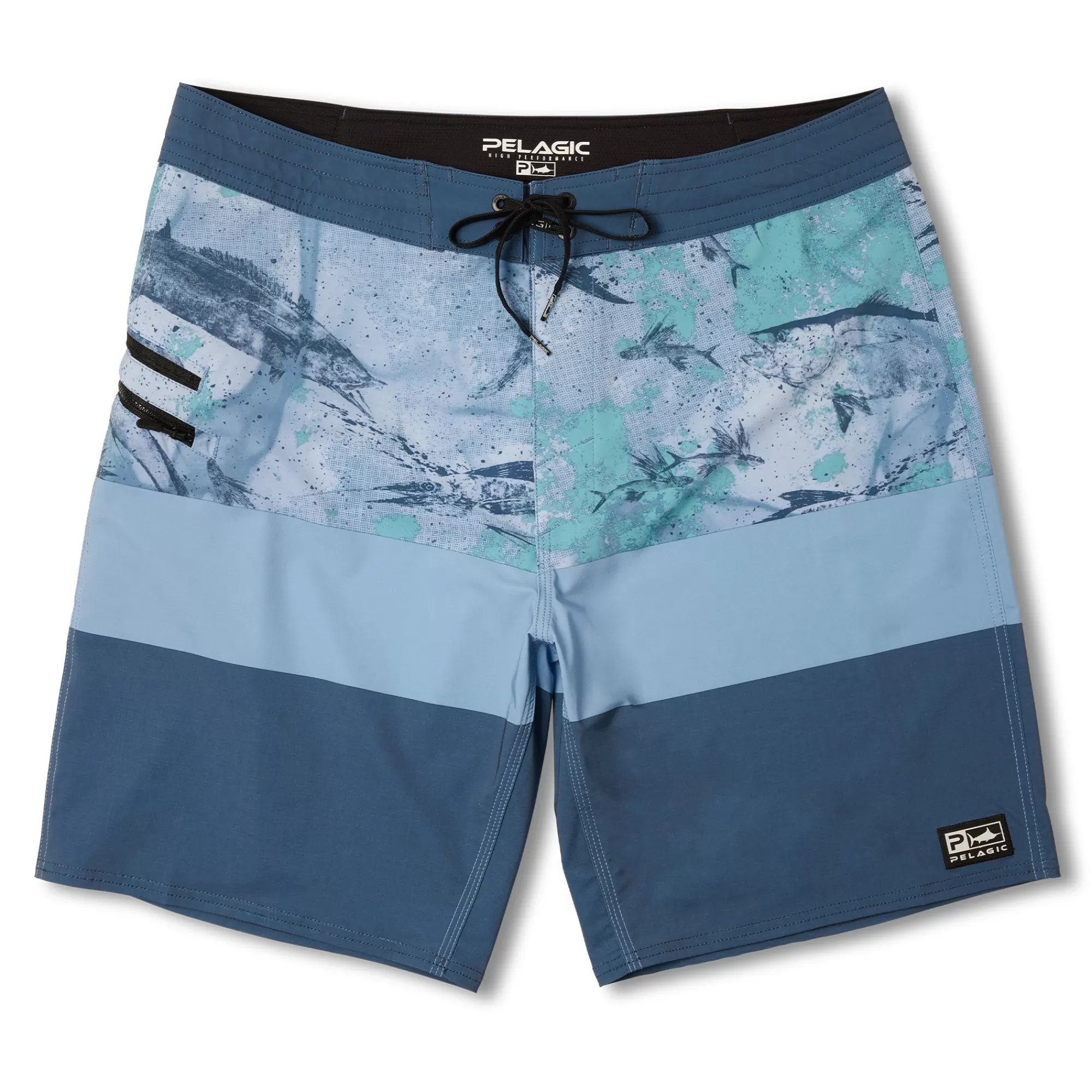 Pelagic Fishing Shorts>Strike Blue