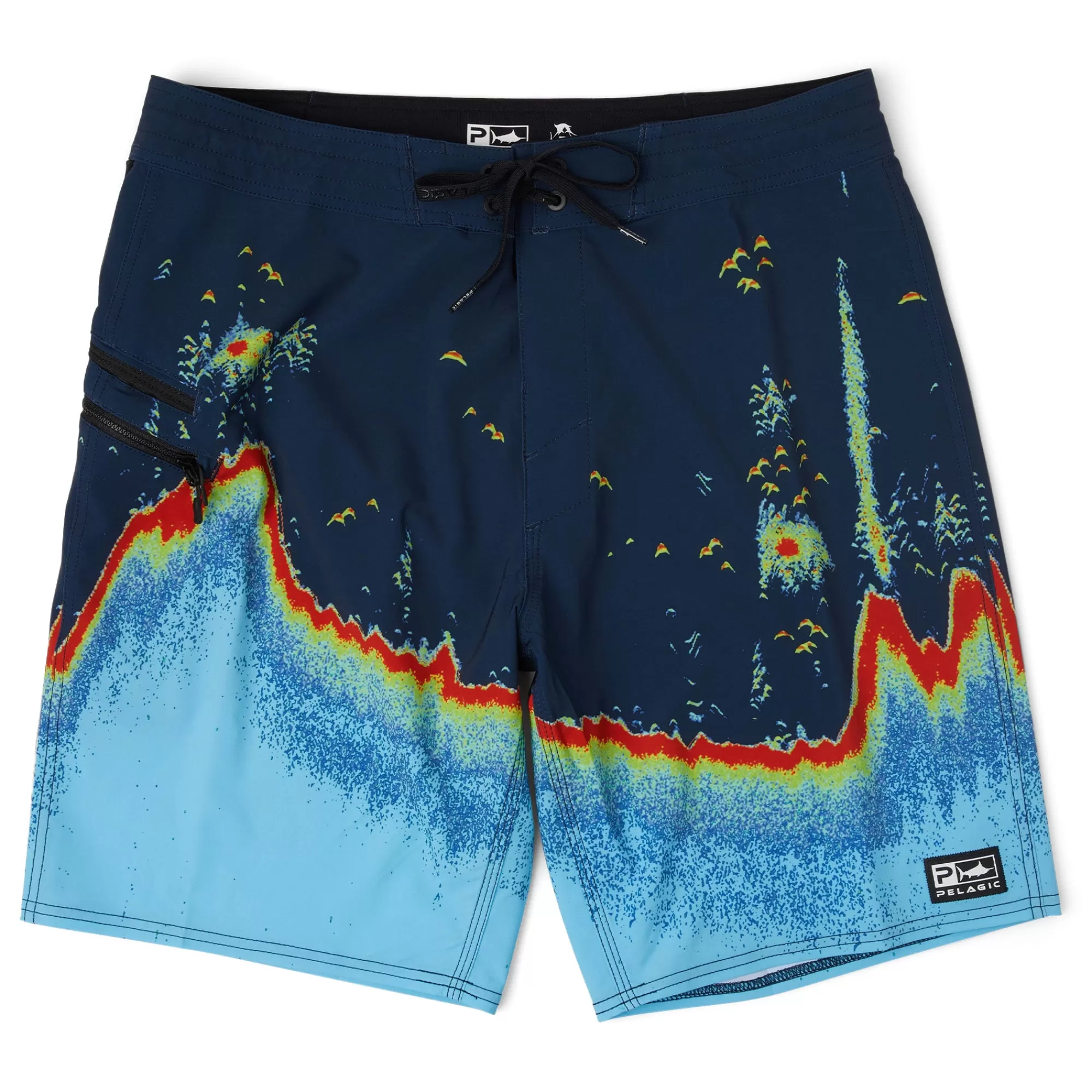 Pelagic Fishing Shorts>Strike Navy