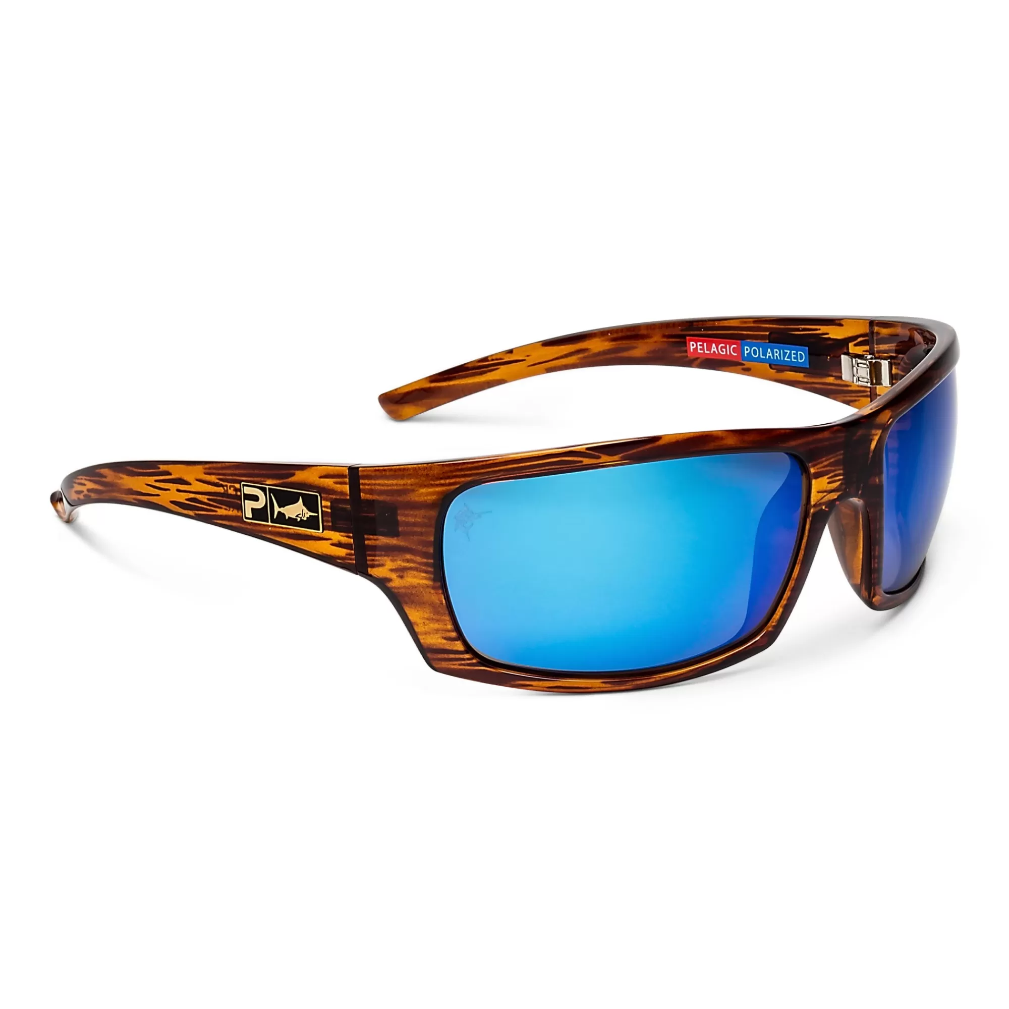 Pelagic Glass Polarized Lenses>The Mack - Polarized Mineral Glass Oak - Blue Mirror