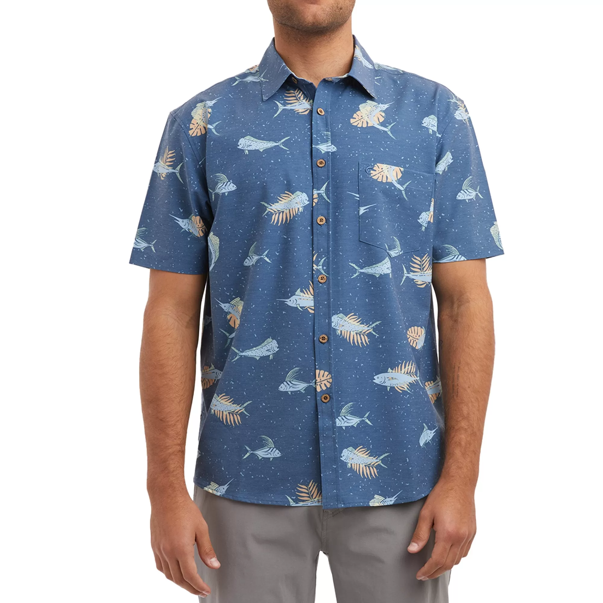 Pelagic Button-Ups>The Topshot Smokey Blue