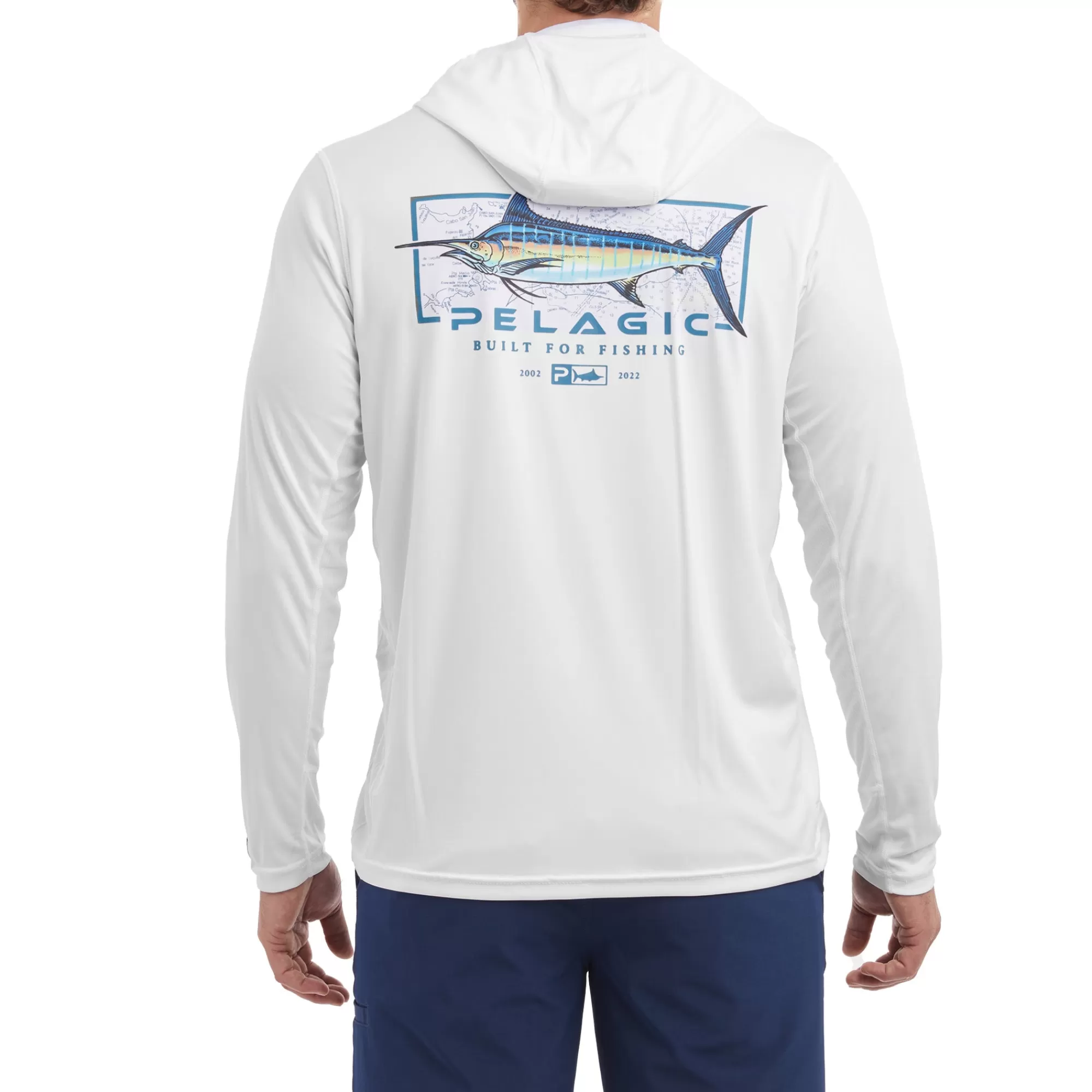 Pelagic Fishing Shirts>Vaportek Marlin Minds White