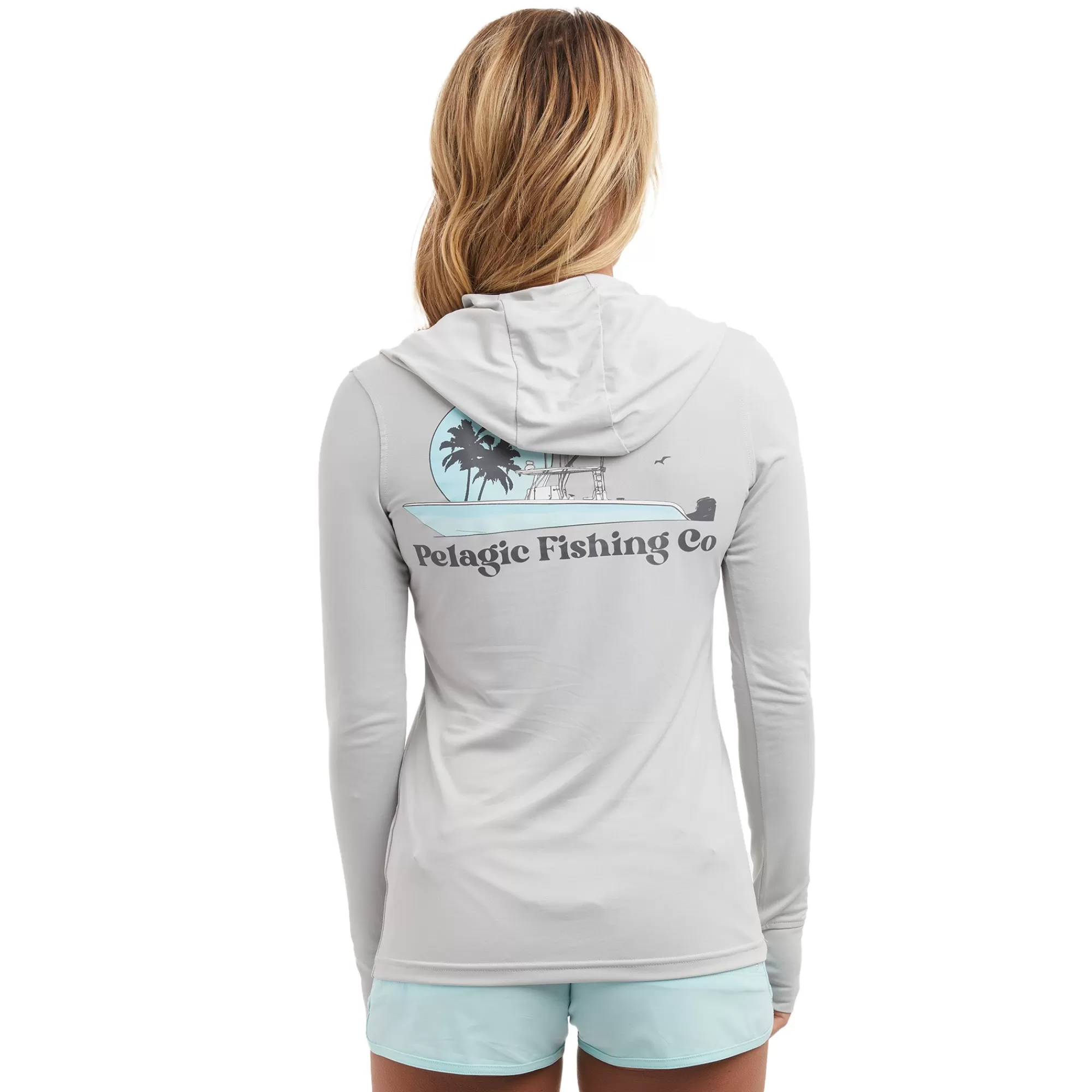 Pelagic Fishing Shirts>Ws Aquatek Evening Fade Light Grey