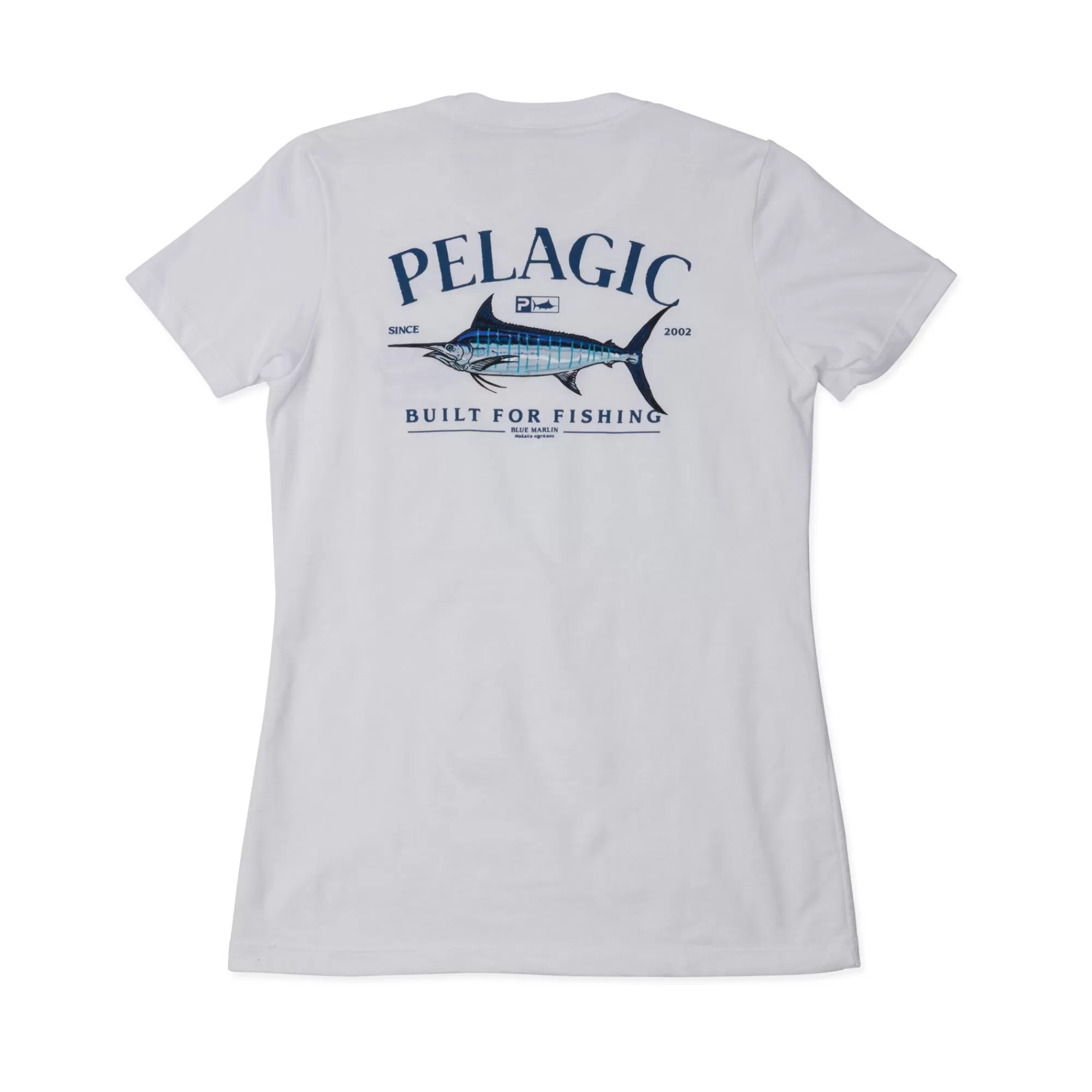 Pelagic T-Shirts & Tank Tops>Ws Blue Marlin White